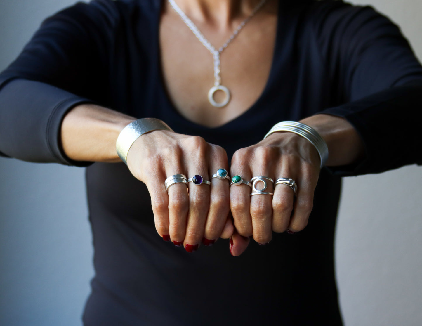 Balance Ring - Amethyst-stacking ring-Blue Hour Designs