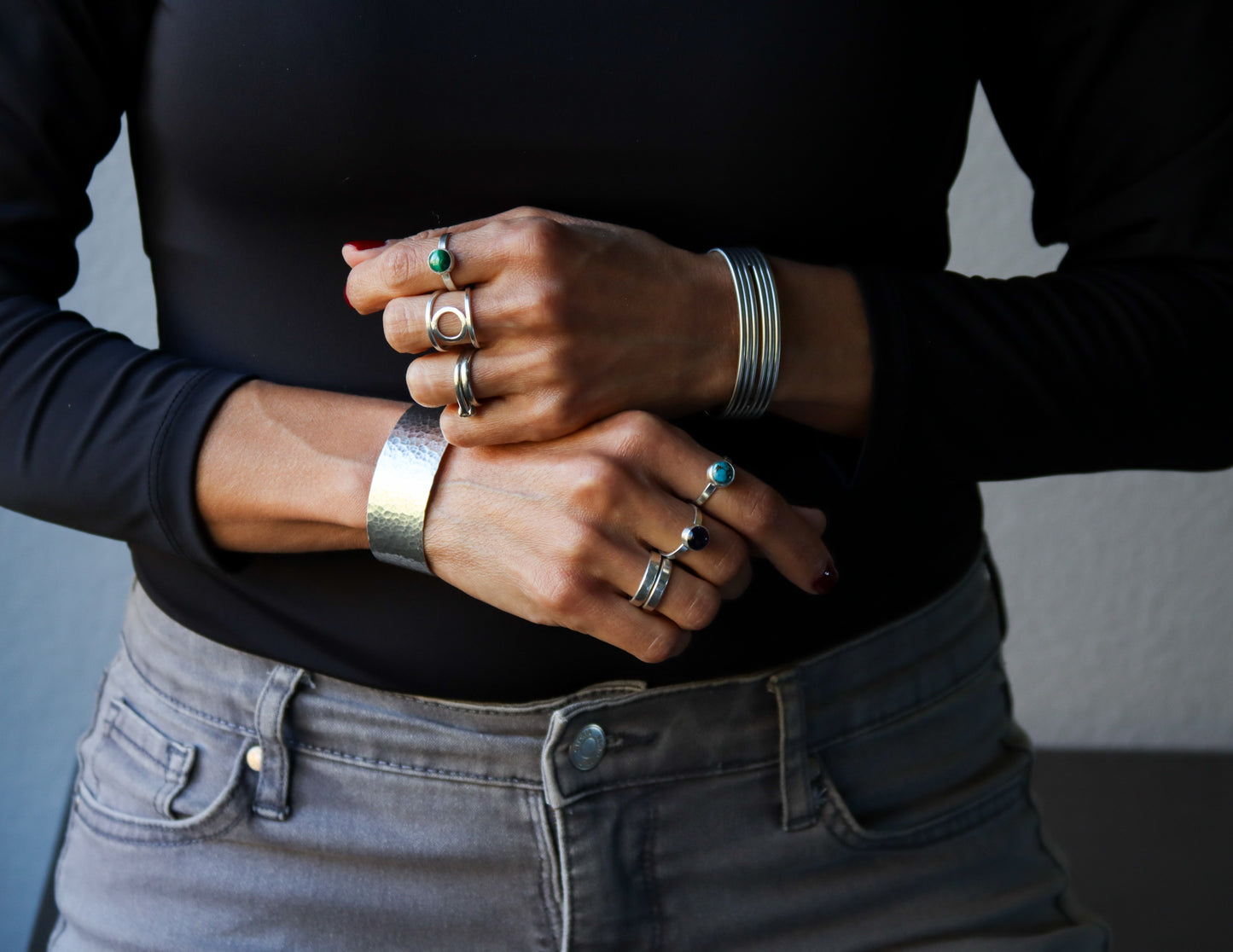 Balance Ring - Malachite-stacking ring-Blue Hour Designs