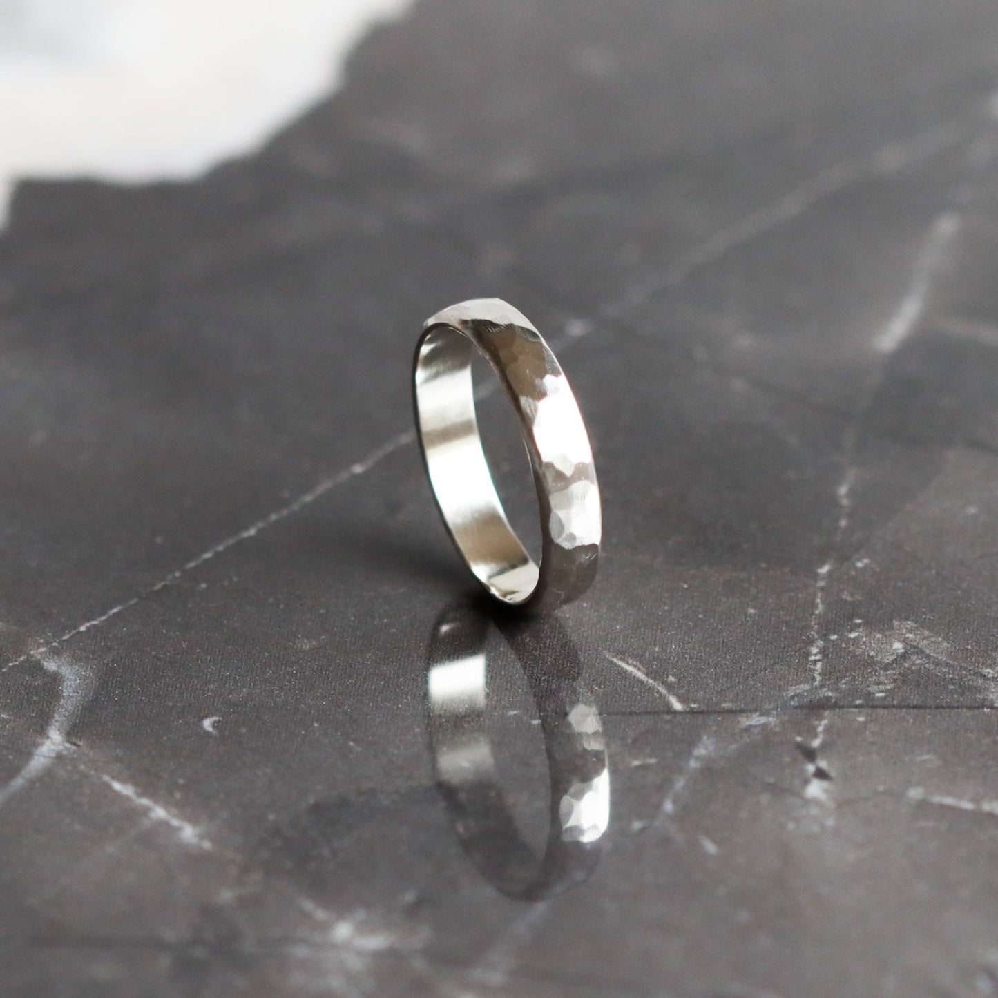 Blanca Ring - Hammered-stacking ring-Blue Hour Designs
