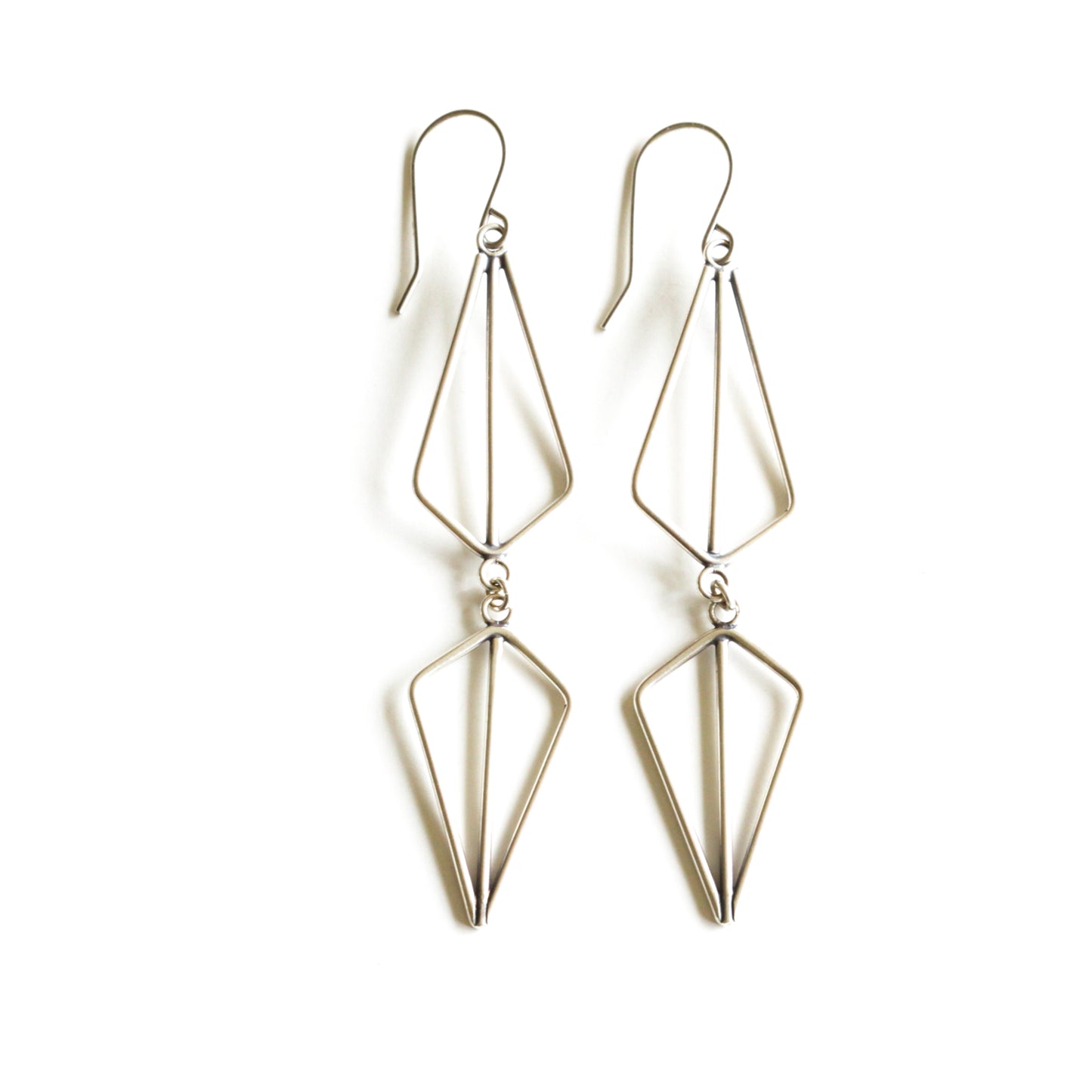Double Kite Earrings-dangle earrings-Blue Hour Designs