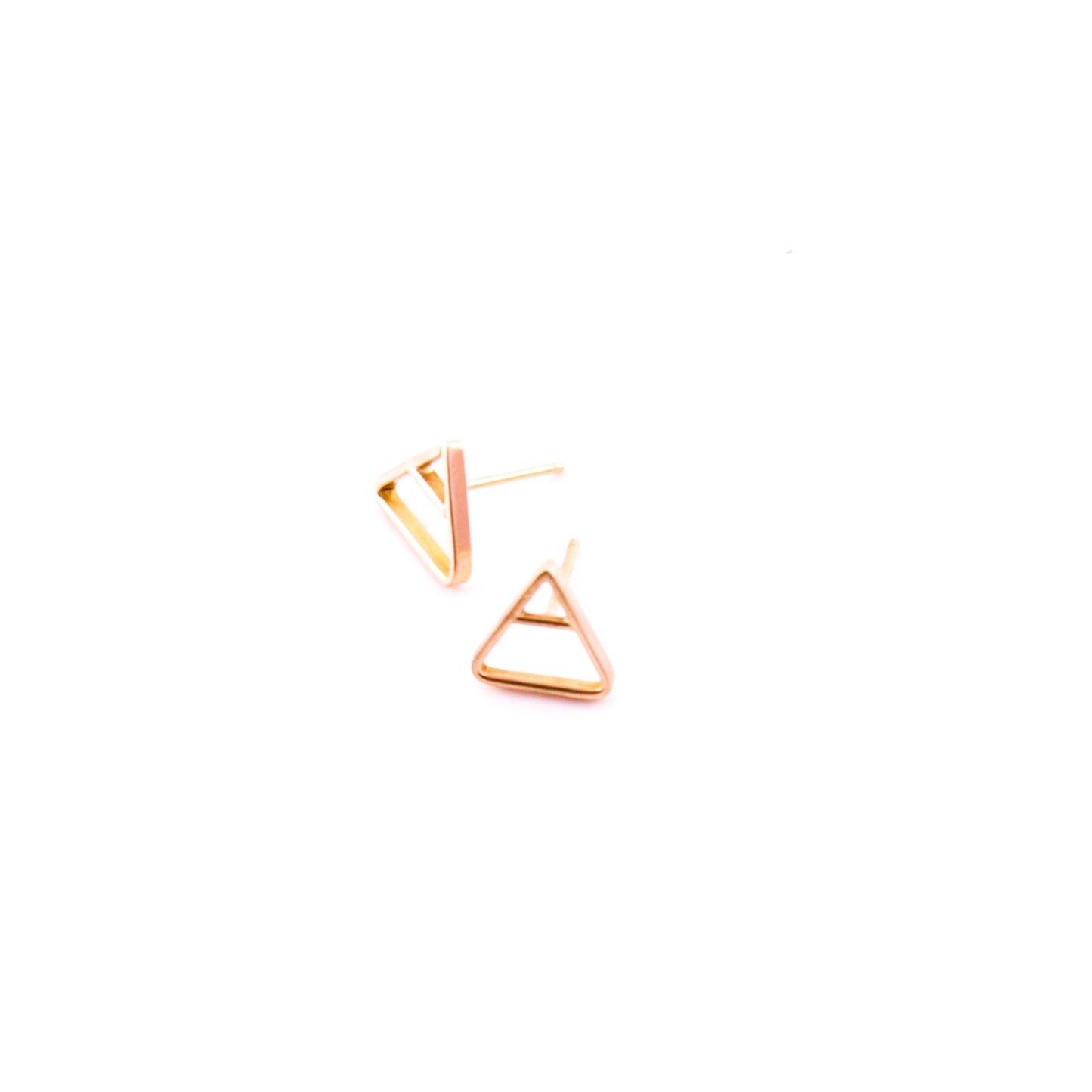Earth + Air studs - 14KY Gold-stud earrings-Blue Hour Designs