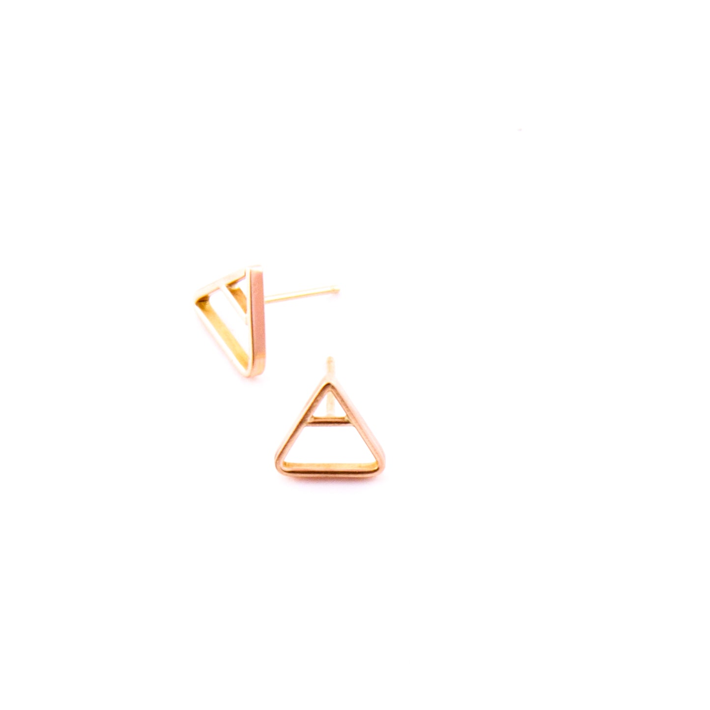 Earth + Air studs - 14KY Gold-stud earrings-Blue Hour Designs