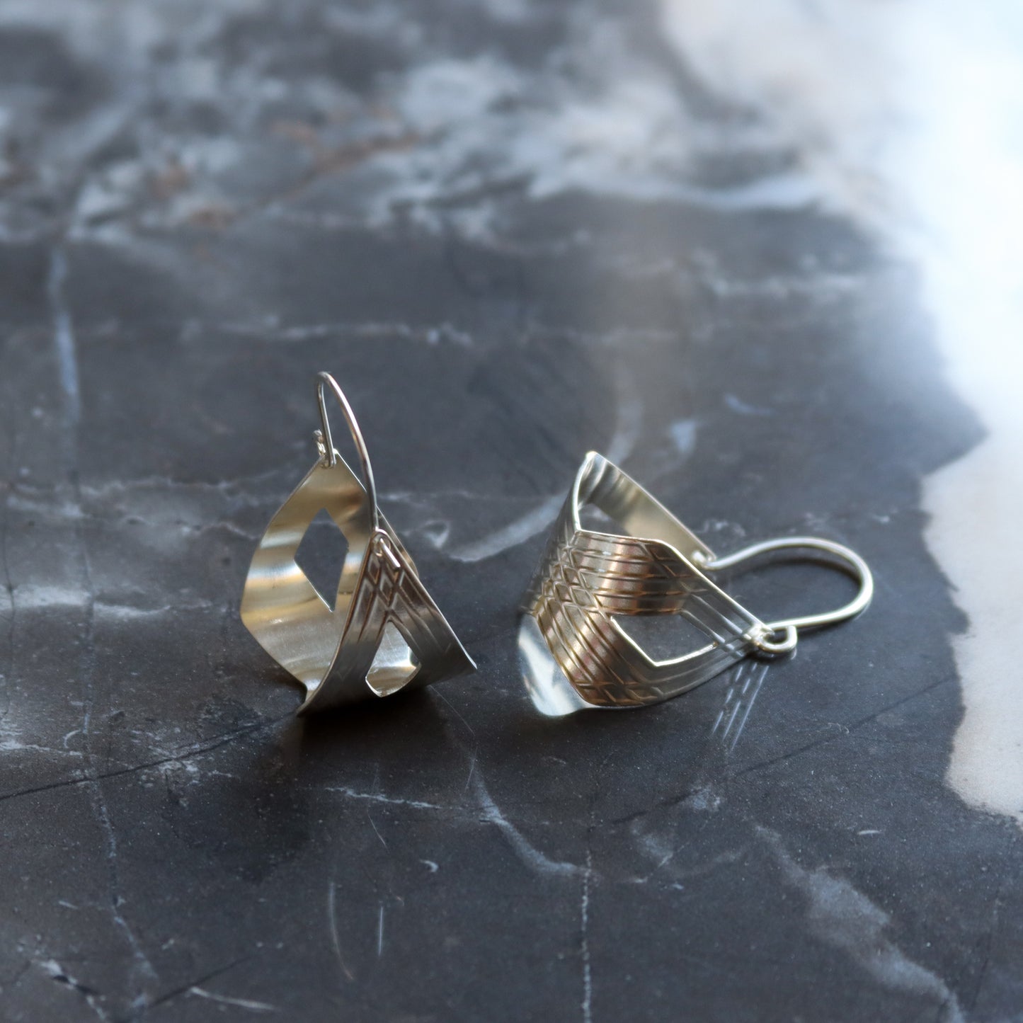 Eden Earrings - Silver-hoop earrings-Blue Hour Designs