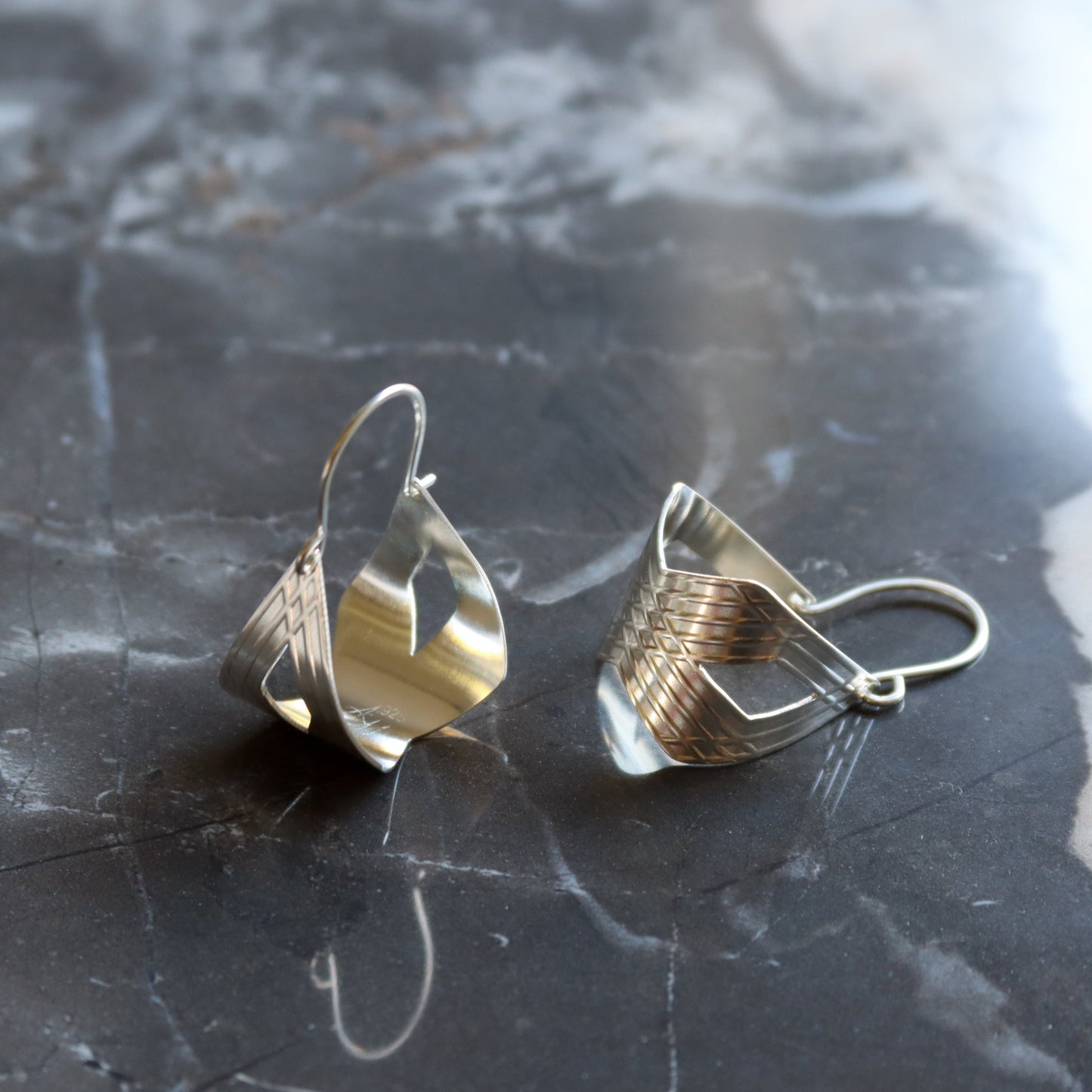 Eden Earrings - Silver-hoop earrings-Blue Hour Designs