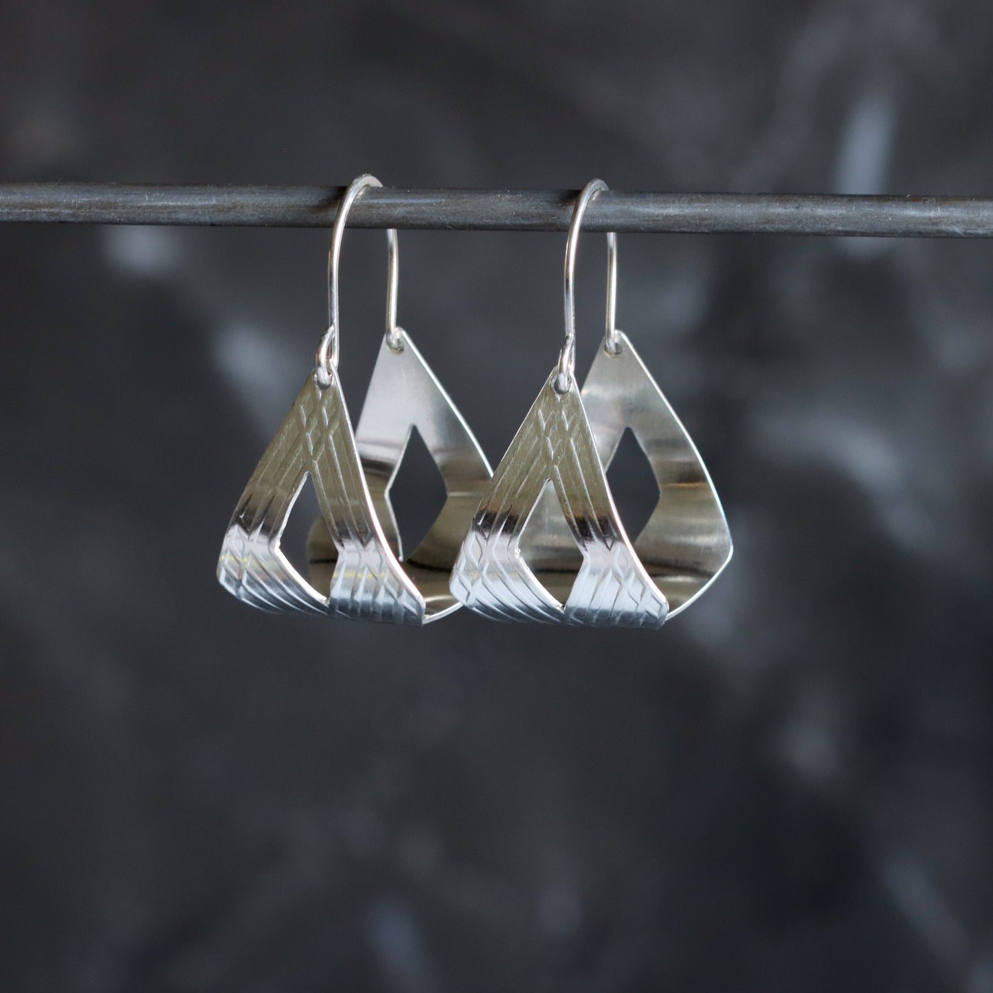 Eden Earrings - Silver-hoop earrings-Blue Hour Designs
