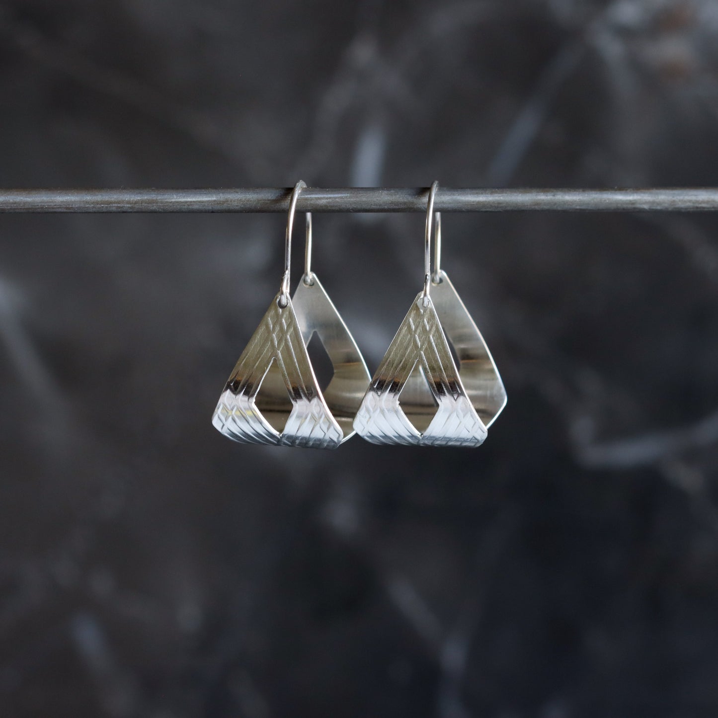 Eden Earrings - Silver-hoop earrings-Blue Hour Designs