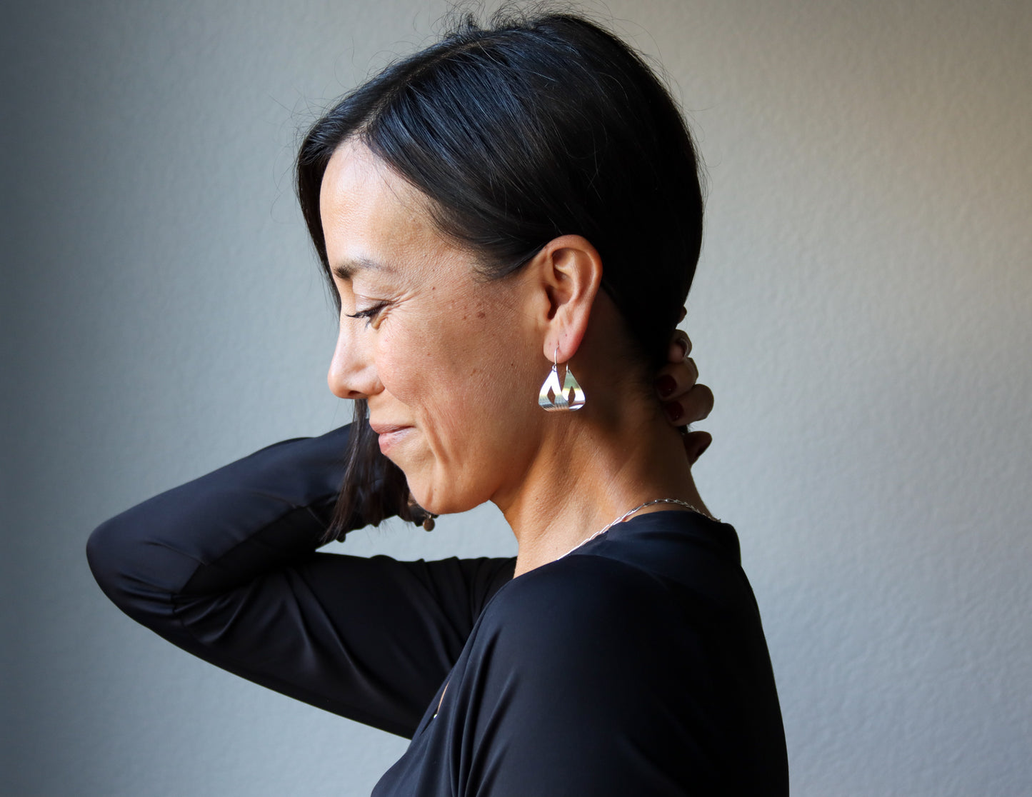 Eden Earrings - Silver-hoop earrings-Blue Hour Designs