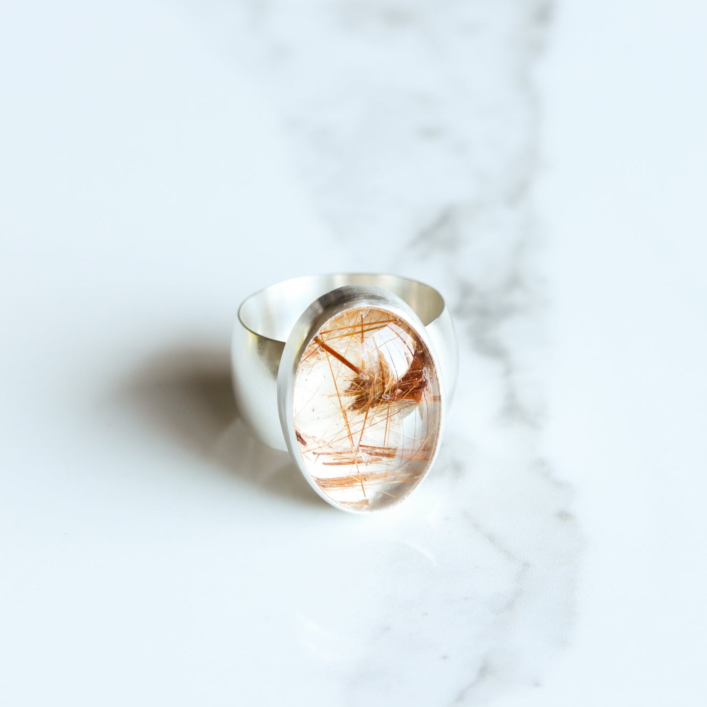 Ember Ring 2 - OOAK - Size 6.75-cocktail ring-Blue Hour Designs