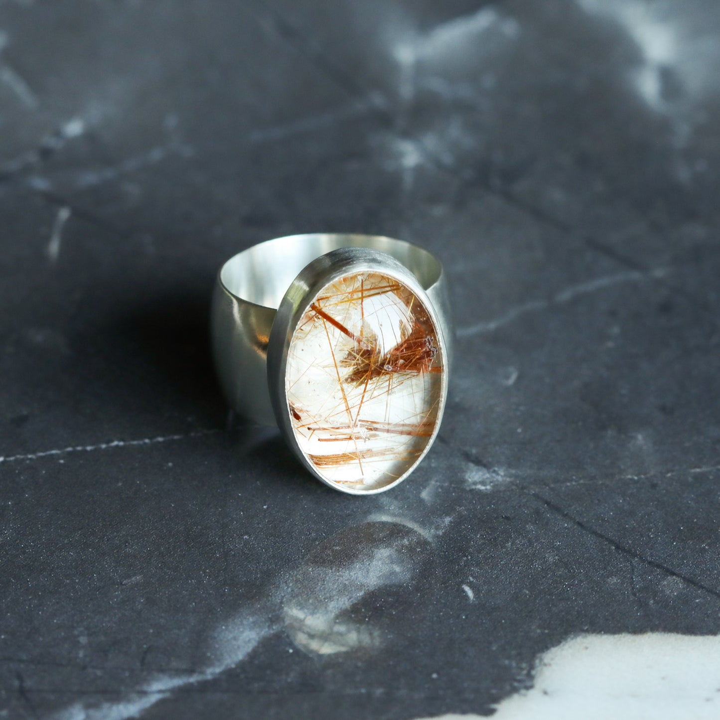 Ember Ring 2 - OOAK - Size 6.75-cocktail ring-Blue Hour Designs