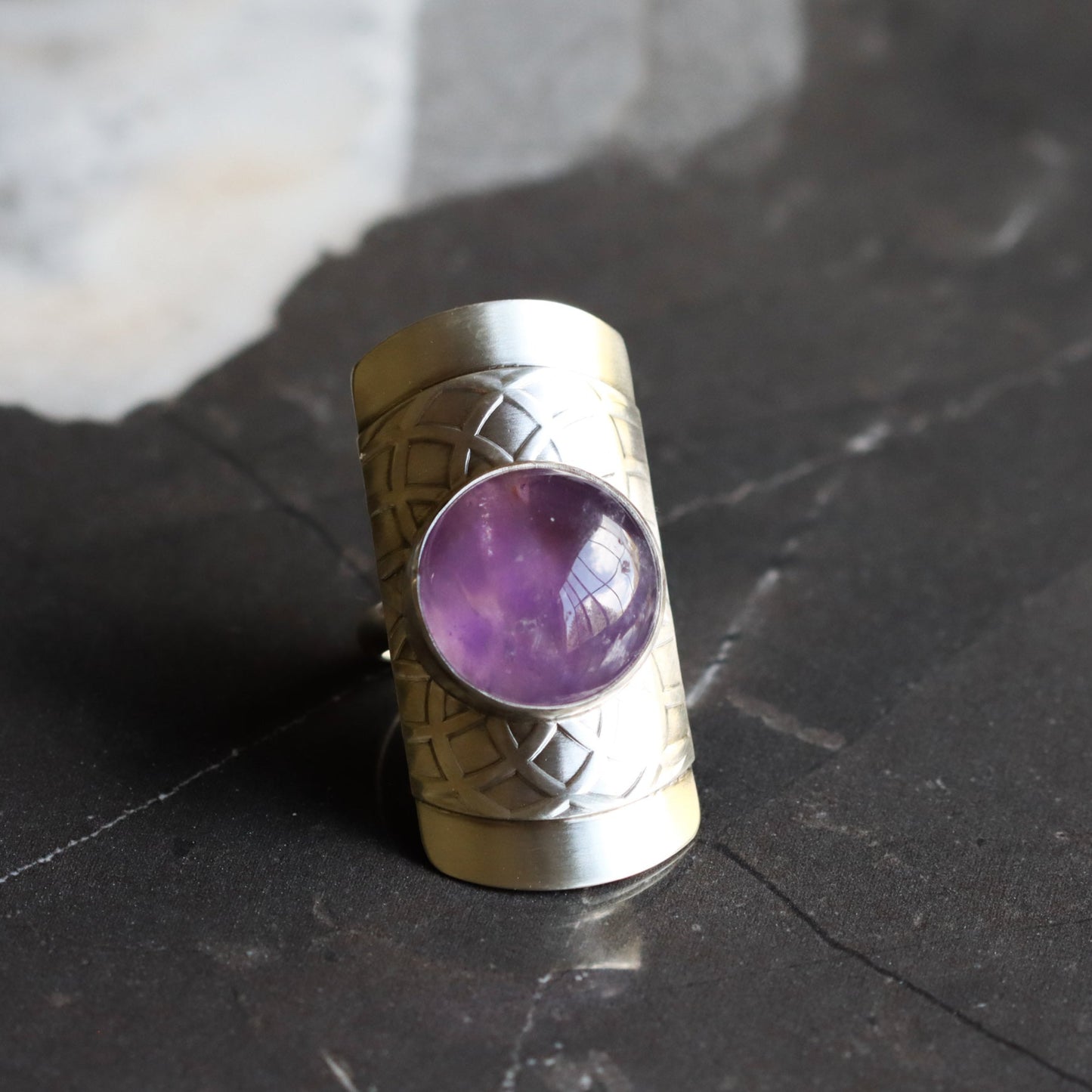 Helene Ring - Amethyst-cocktail ring-Blue Hour Designs