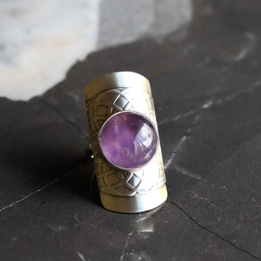 Helene Ring - Amethyst-cocktail ring-Blue Hour Designs