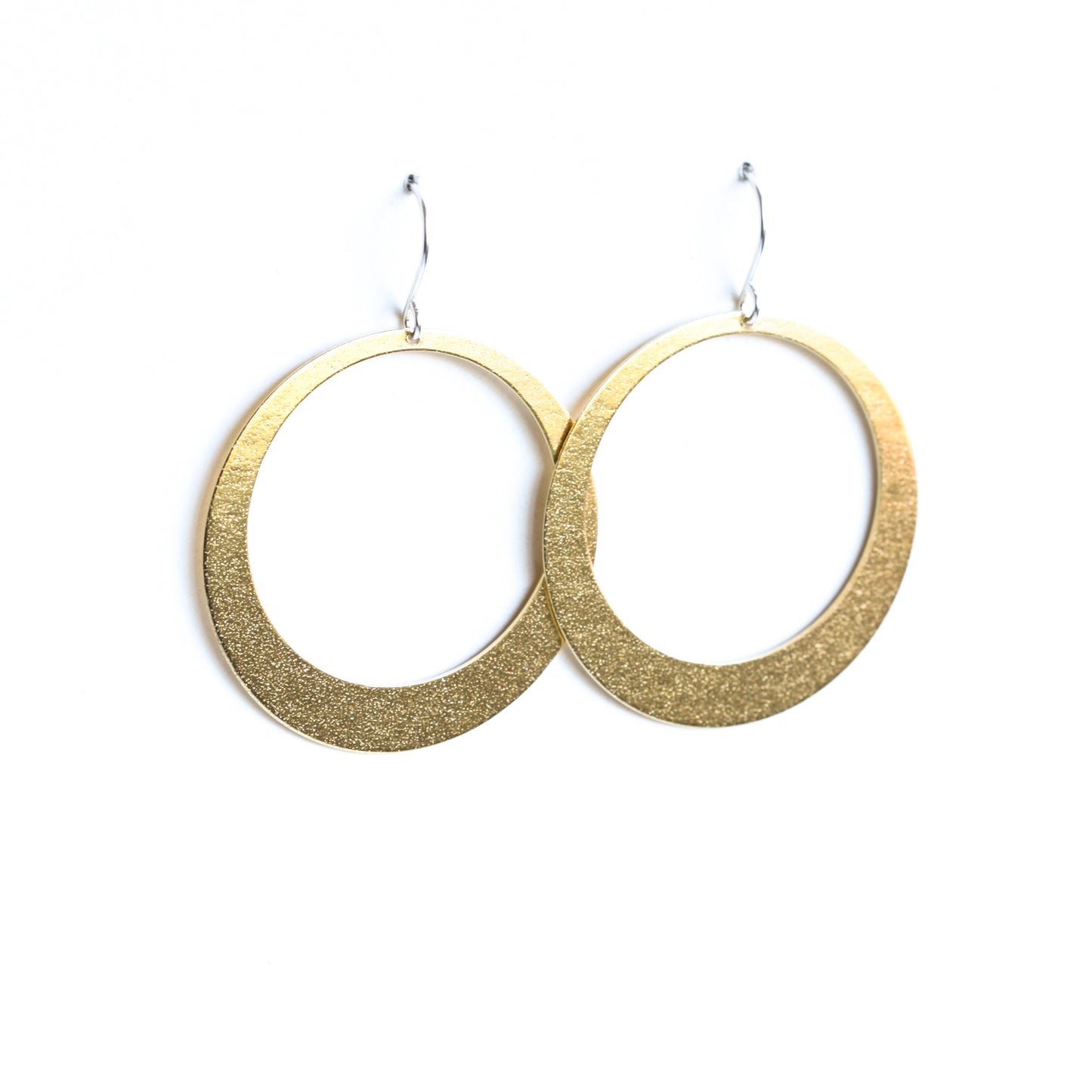 Lunar Hoop Earrings - Brass, Large