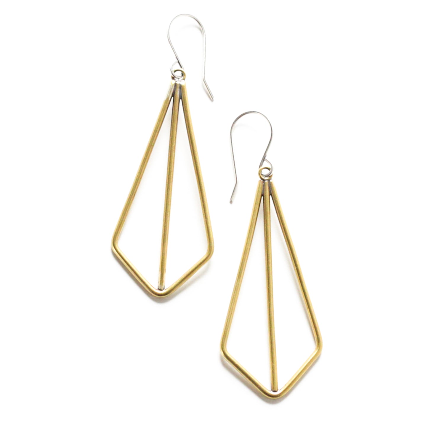Brass Kite Earrings