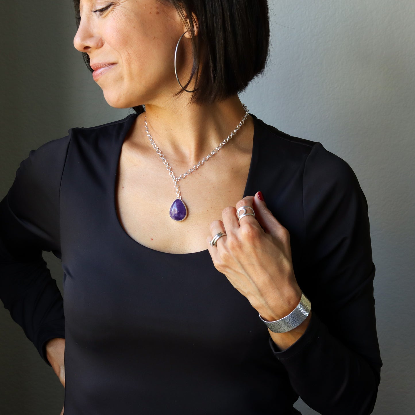 Indigo Necklace 2 - OOAK-pendant necklace-Blue Hour Designs