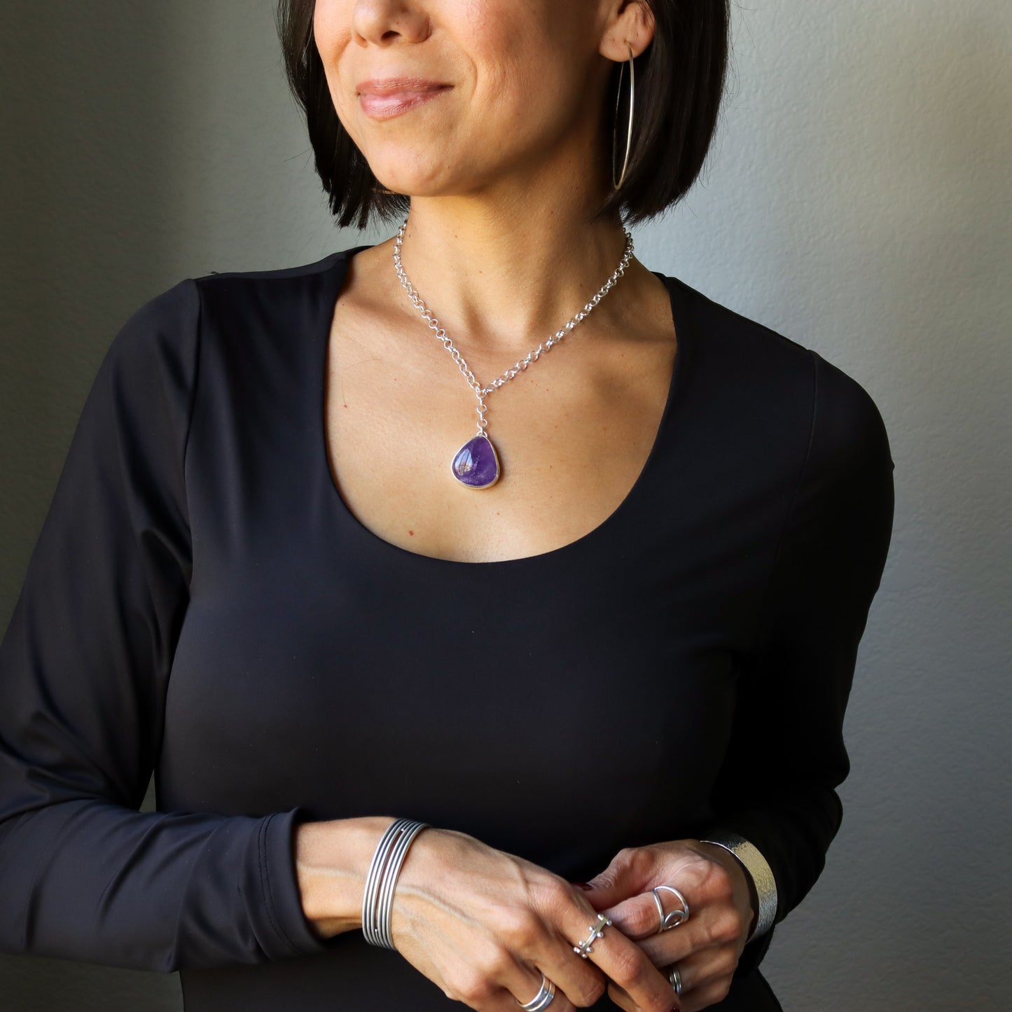 Indigo Necklace 3 - OOAK-pendant necklace-Blue Hour Designs