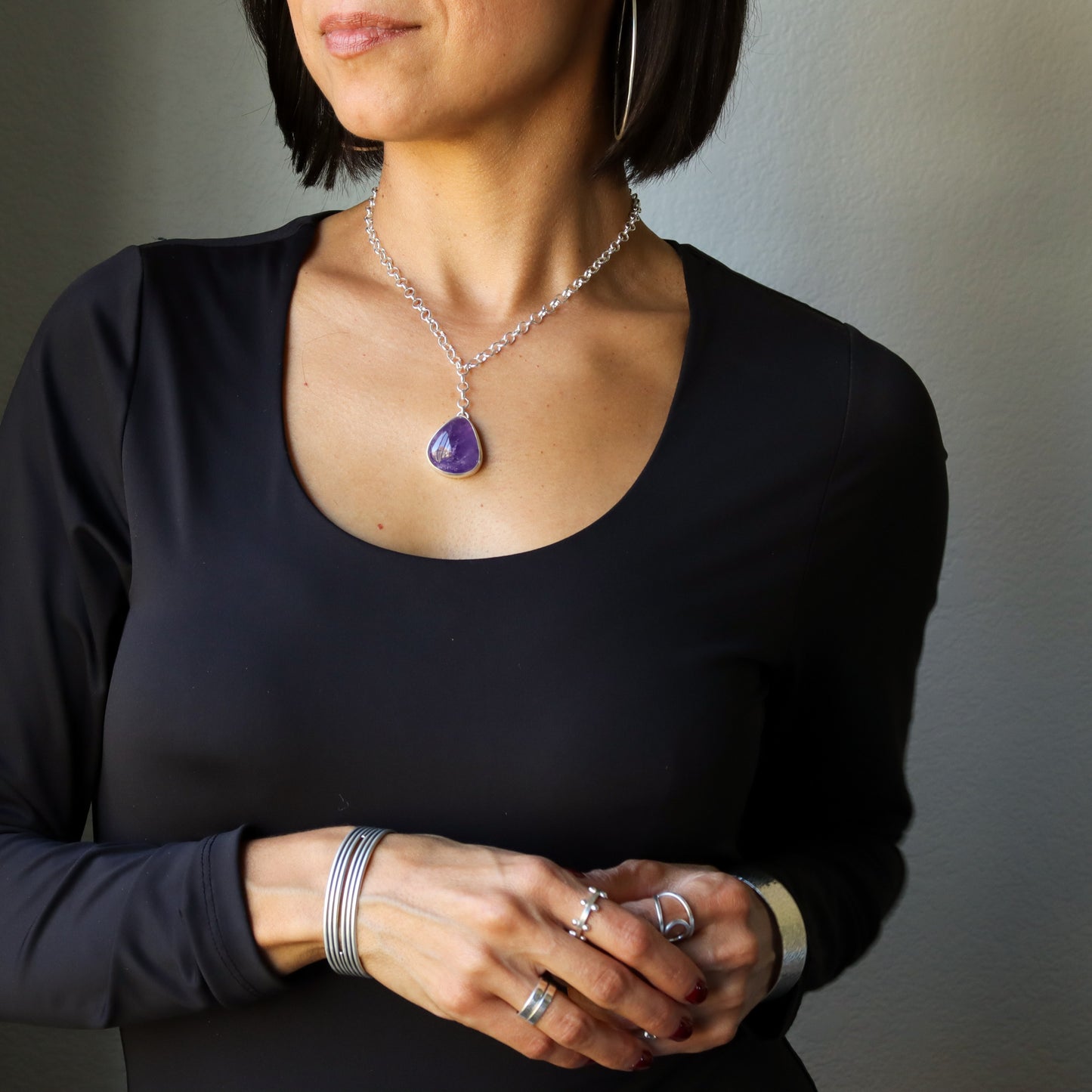 Indigo Necklace 3 - OOAK-pendant necklace-Blue Hour Designs