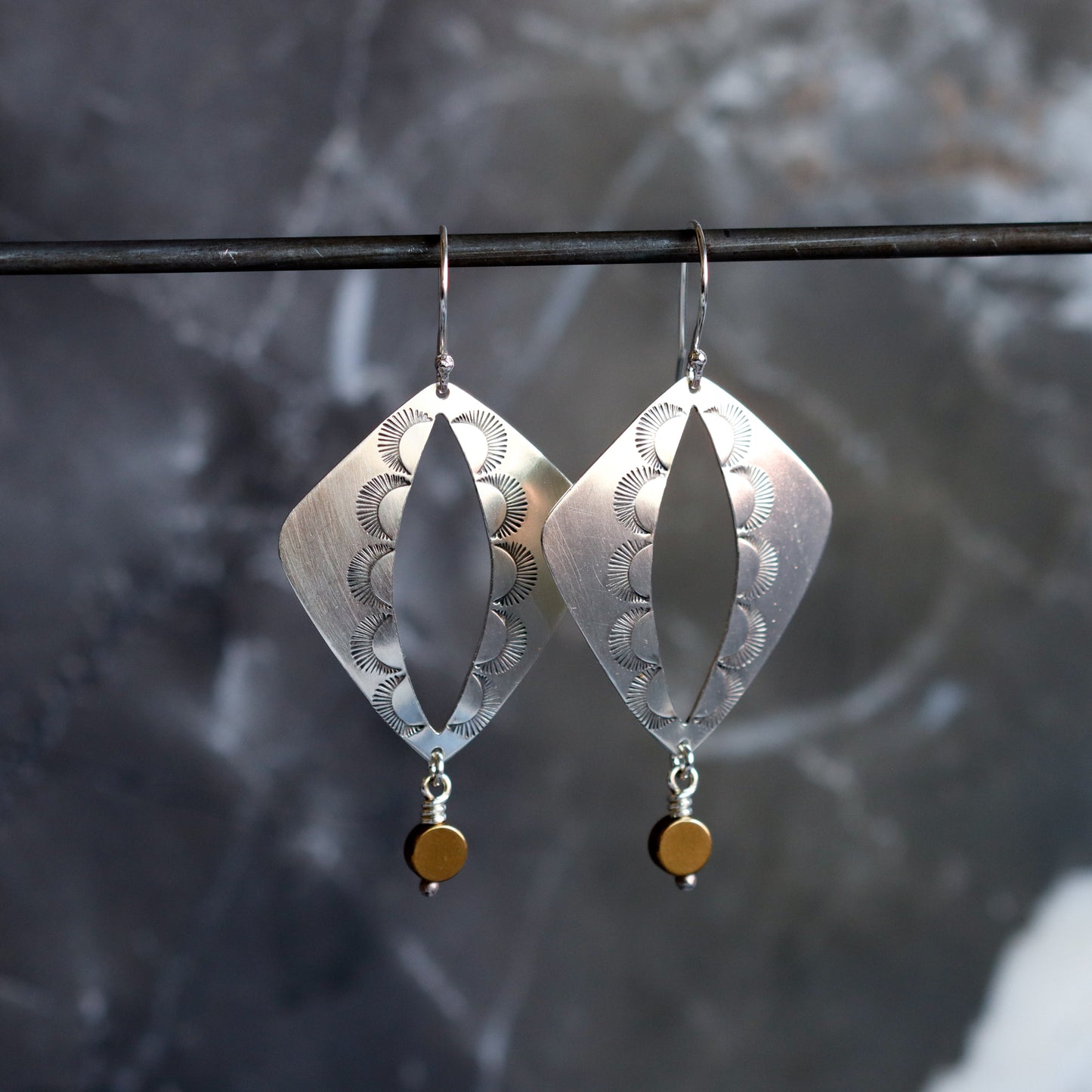 Khepri Earrings-dangle earrings-Blue Hour Designs