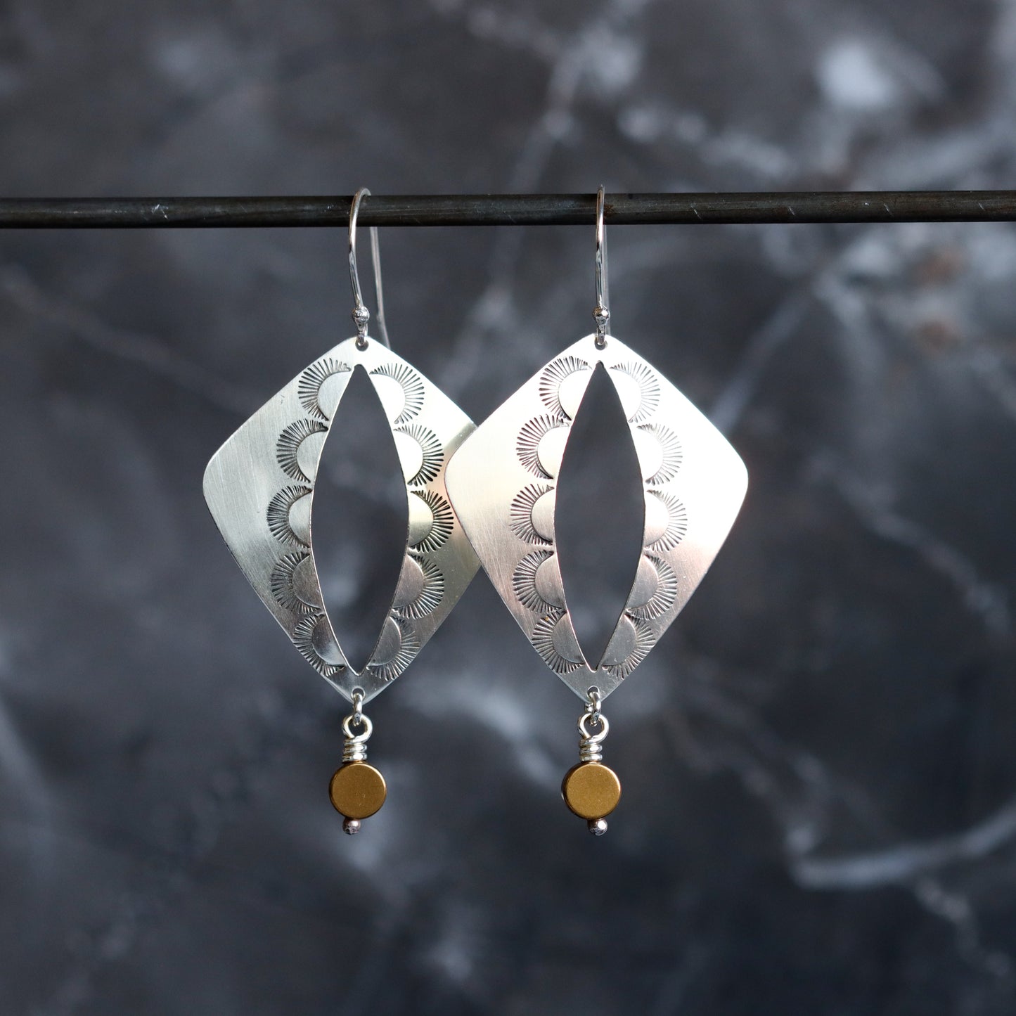 Khepri Earrings-dangle earrings-Blue Hour Designs