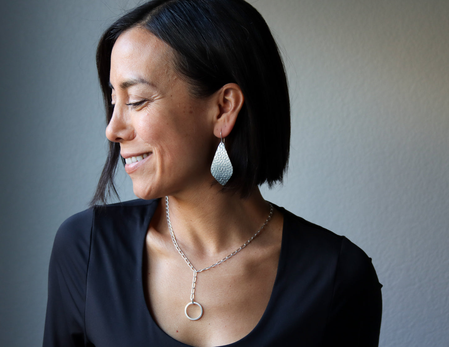 La Hoja Earrings-dangle earrings-Blue Hour Designs
