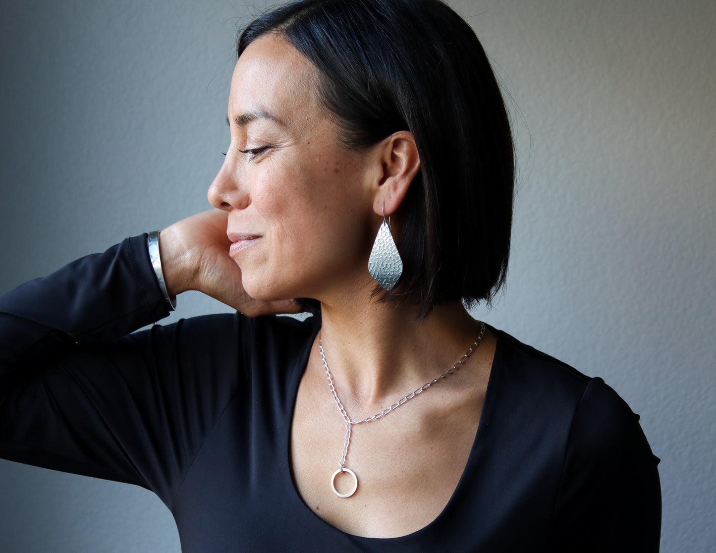 La Hoja Earrings-dangle earrings-Blue Hour Designs