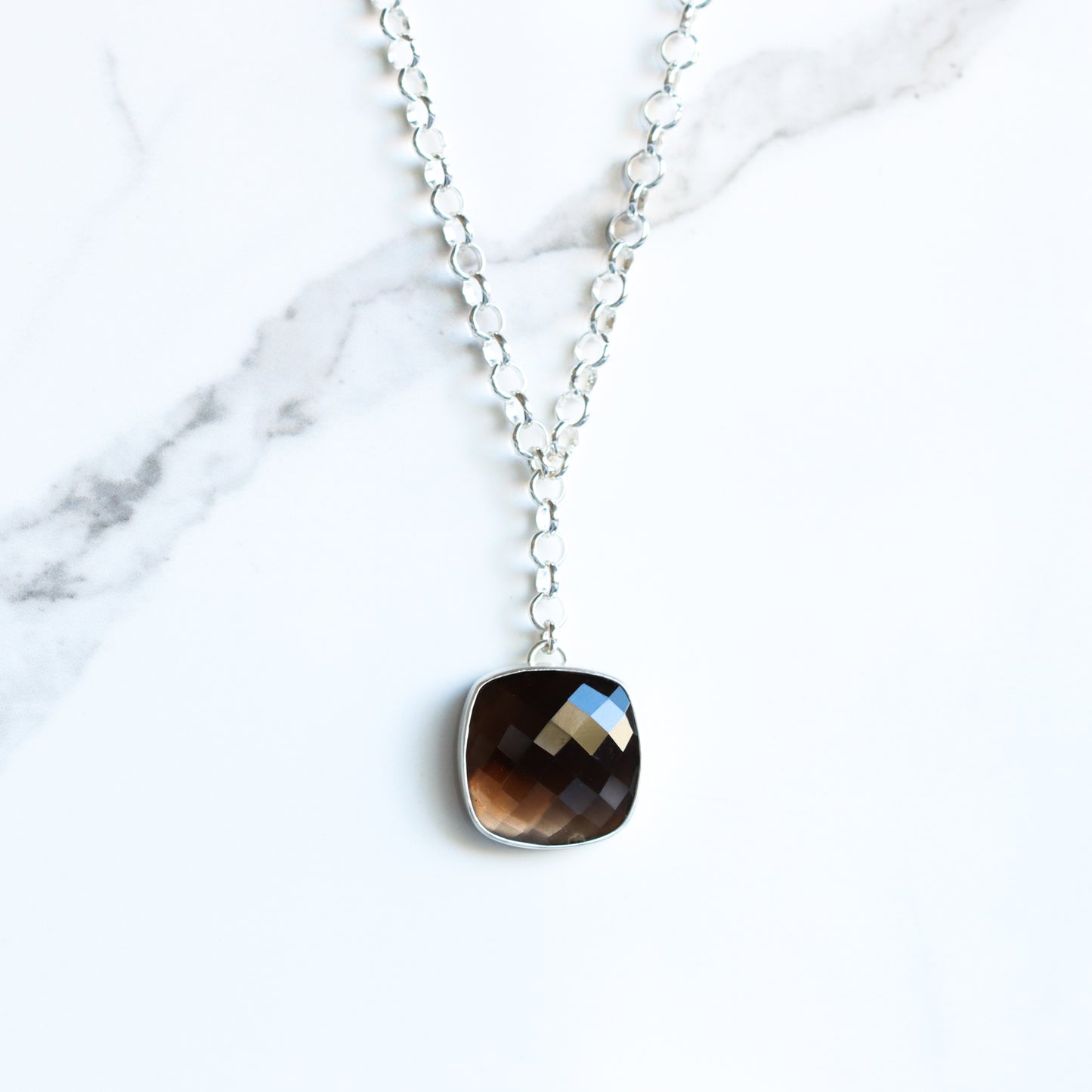 Morion Necklace - OOAK - Made to Order-pendant necklace-Blue Hour Designs