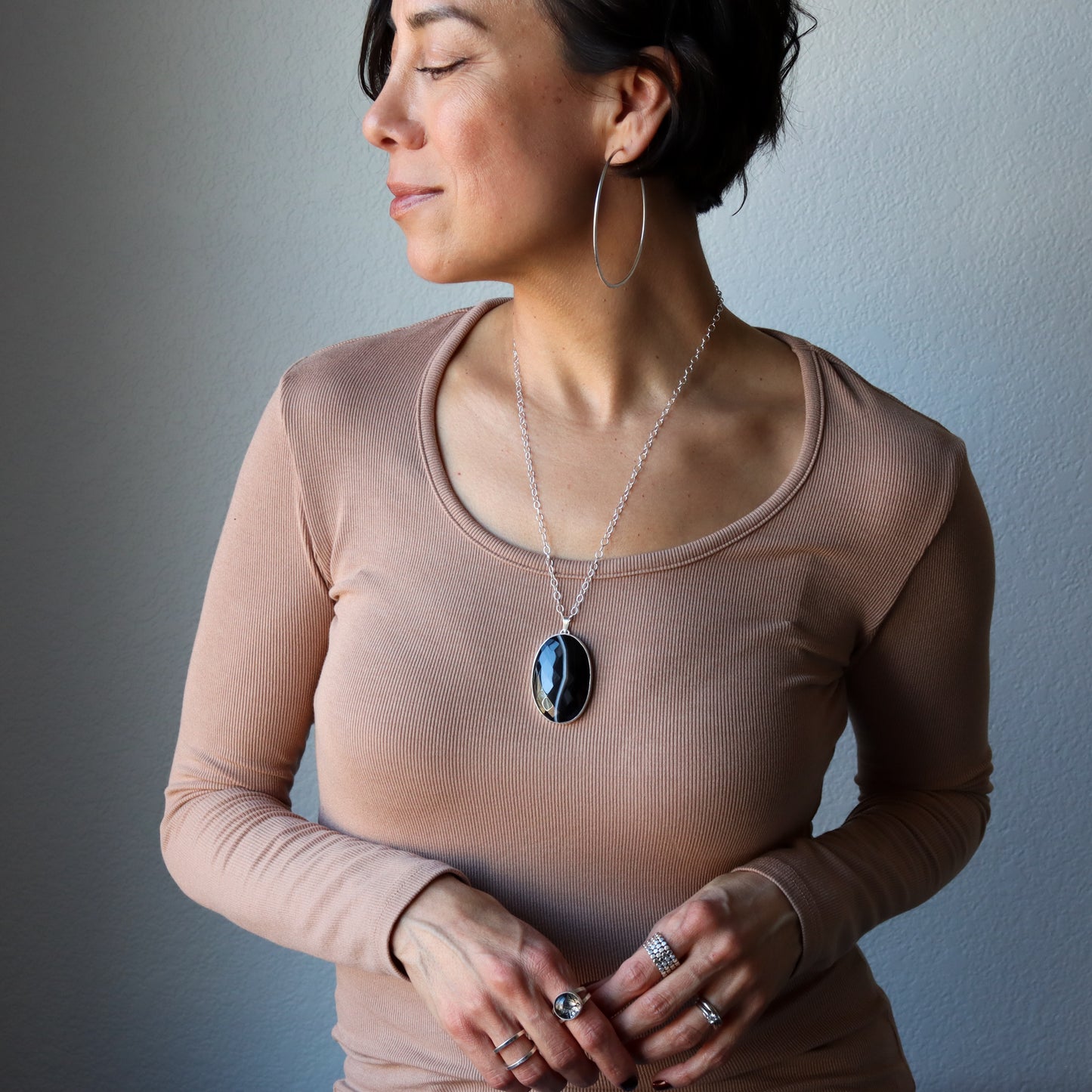 Night Necklace 1 - OOAK-pendant necklace-Blue Hour Designs