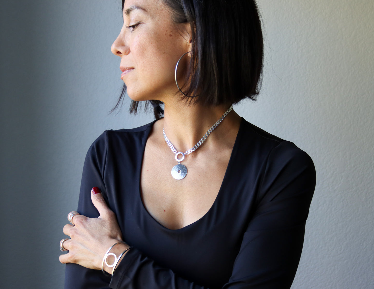 Ona Drop Necklace-pendant necklace-Blue Hour Designs