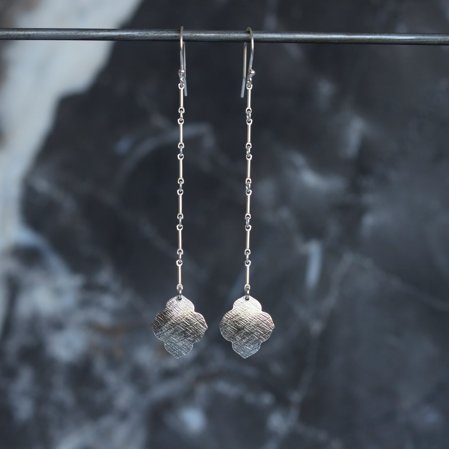 Sahara Earrings - Silver-dangle earrings-Blue Hour Designs