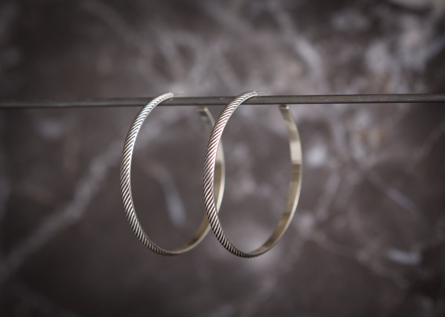 Salma Hoops – Large-hoop earrings-Blue Hour Designs