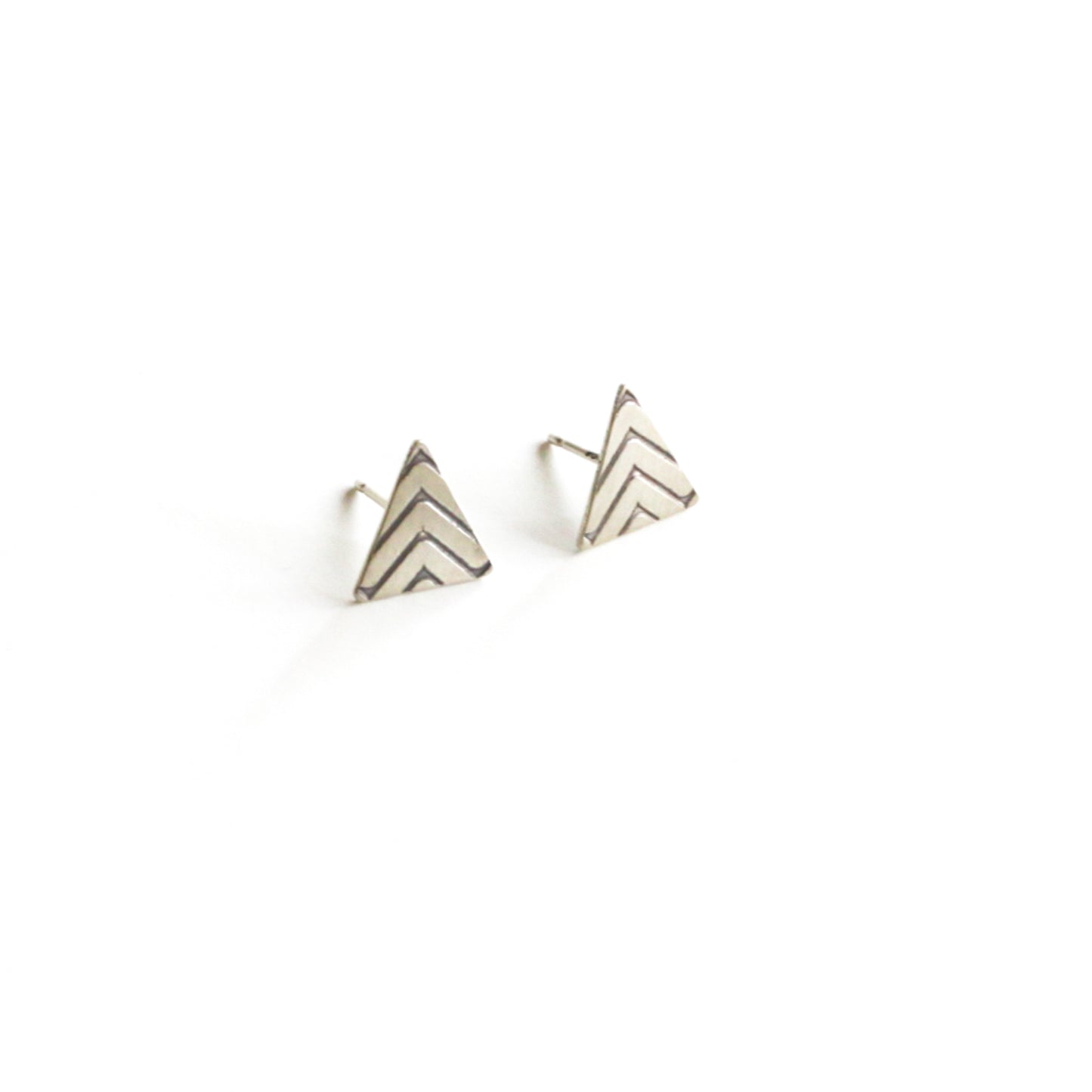 Shield Studs-stud earrings-Blue Hour Designs