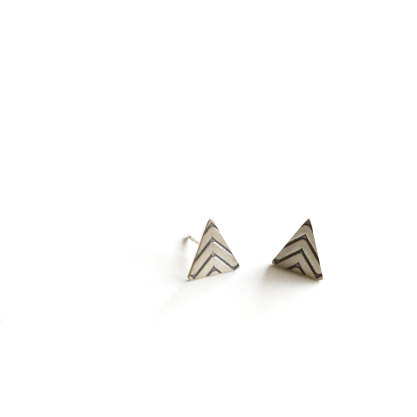 Shield Studs-stud earrings-Blue Hour Designs