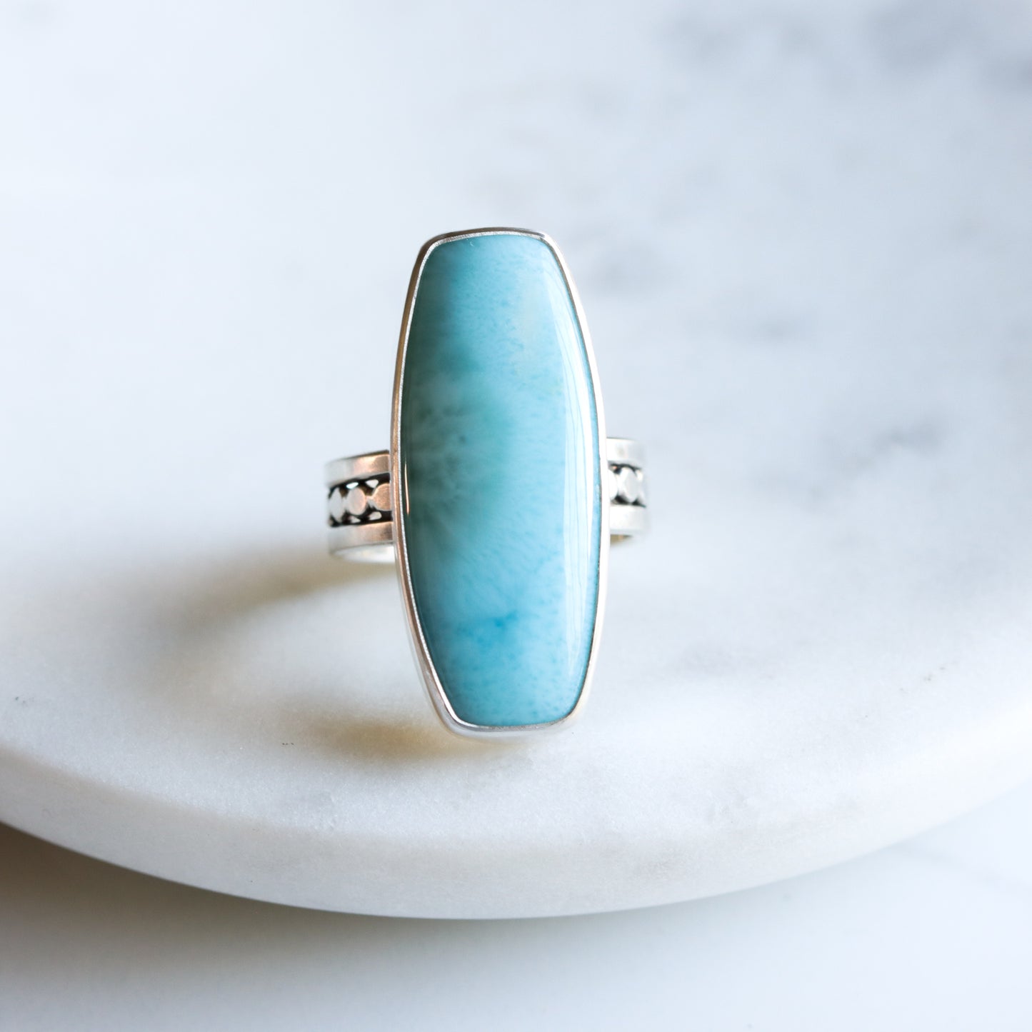 Sky Ring 2 - OOAK - size 7.5-cocktail ring-Blue Hour Designs