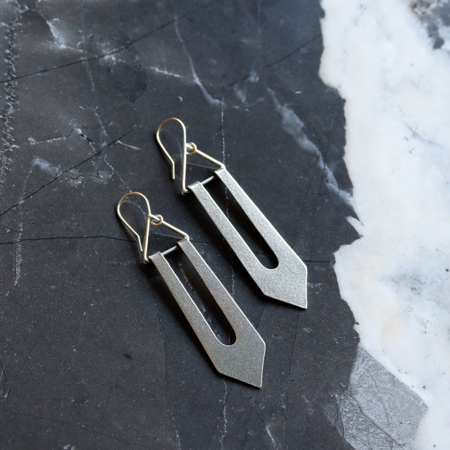 Soukaina Earrings - Silver-dangle earrings-Blue Hour Designs