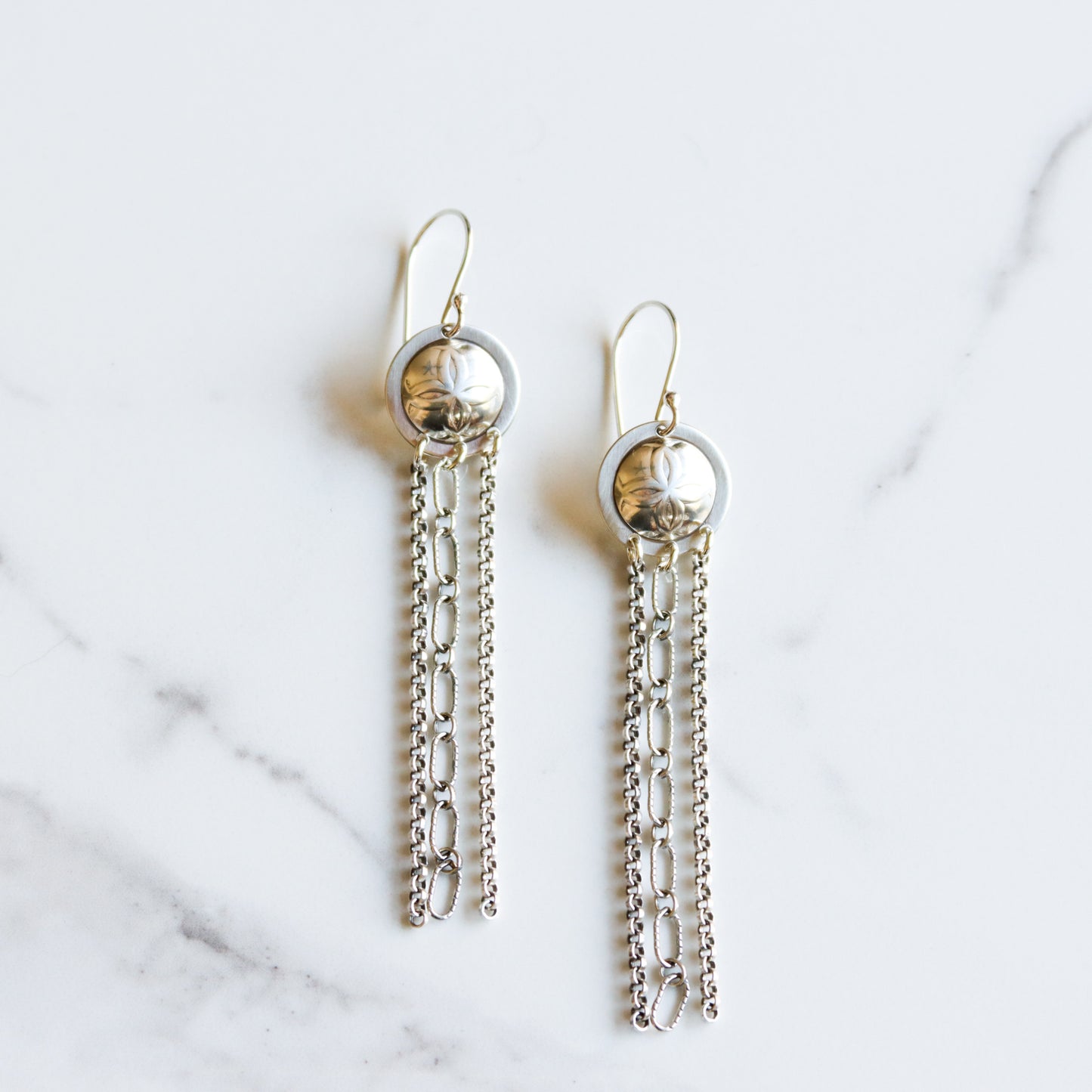 Token Dangles-dangle earrings-Blue Hour Designs