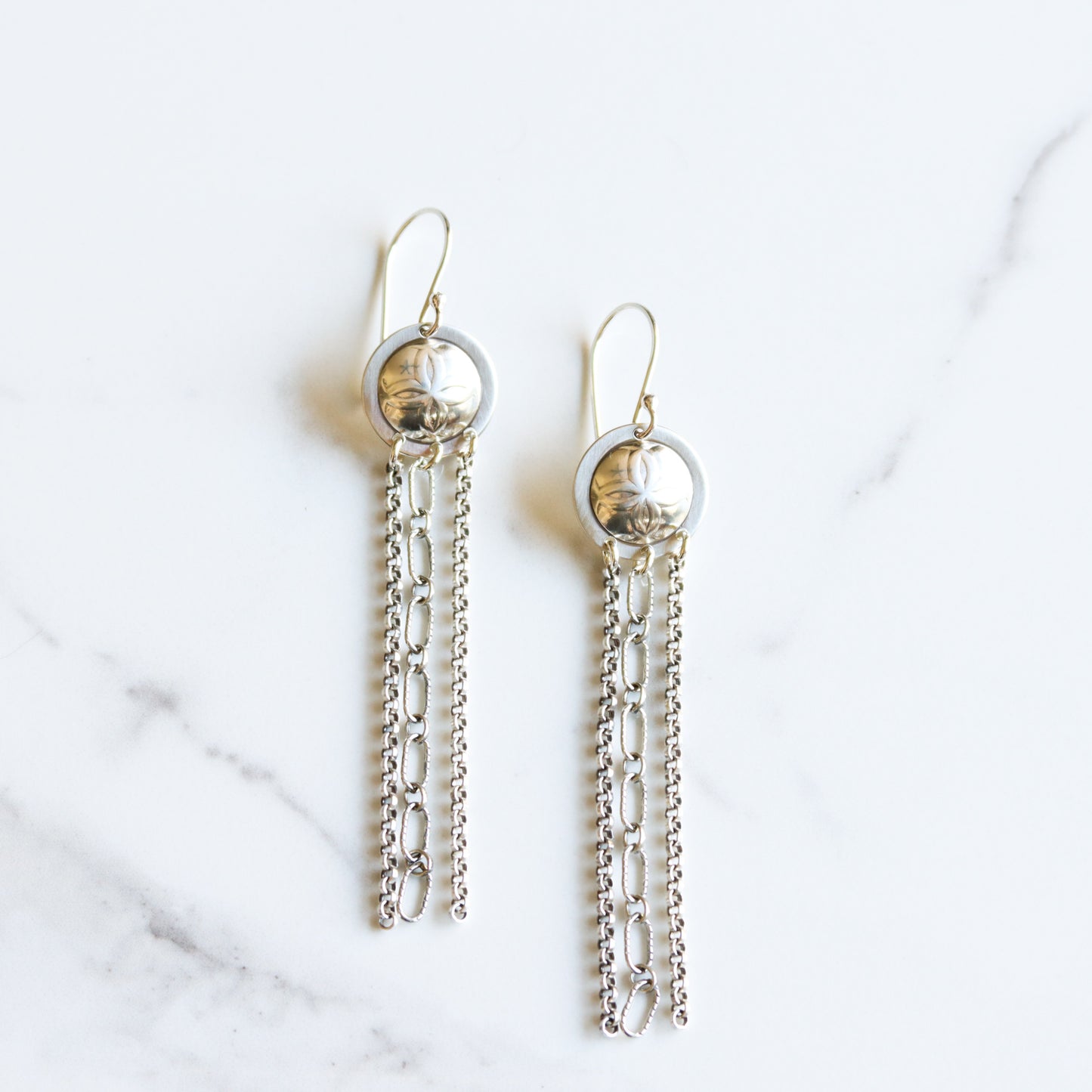Token Dangles-dangle earrings-Blue Hour Designs