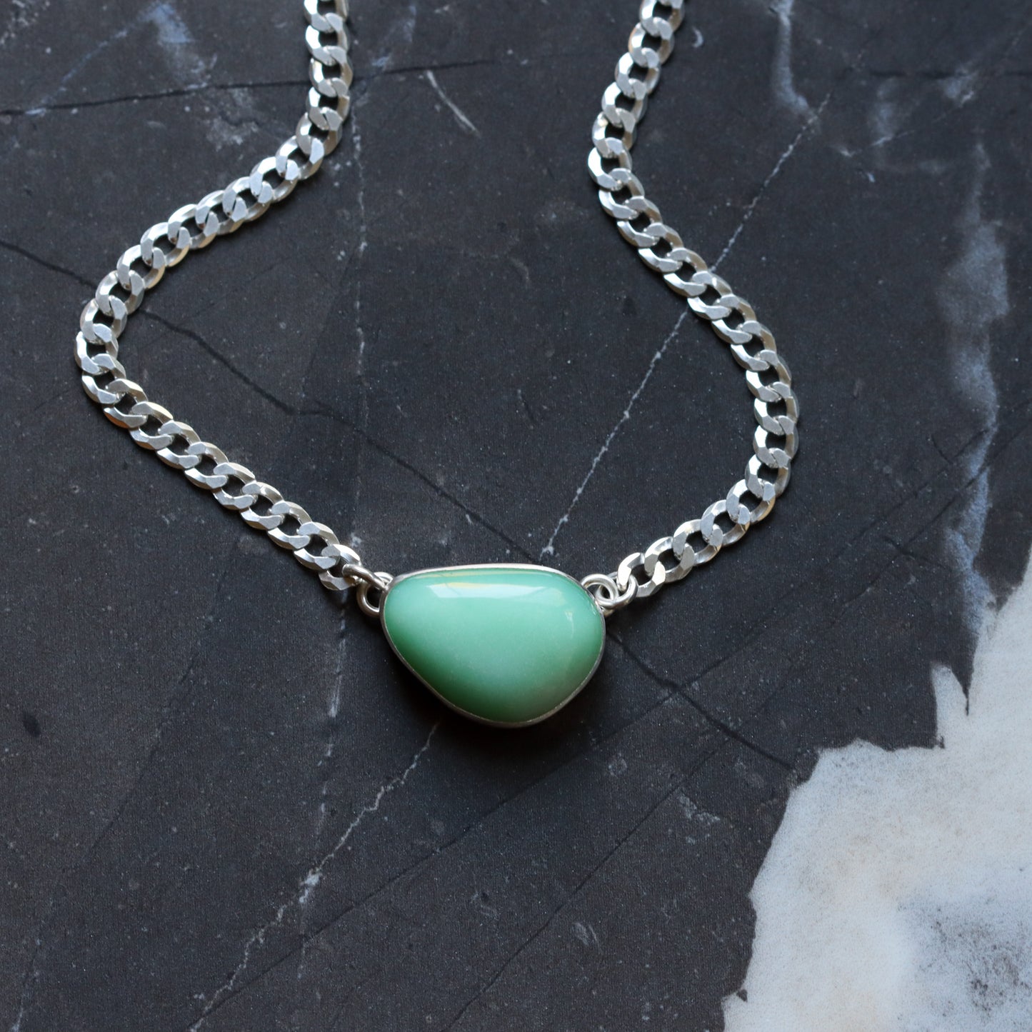 Variscite Choker 1 - OOAK-pendant necklace-Blue Hour Designs