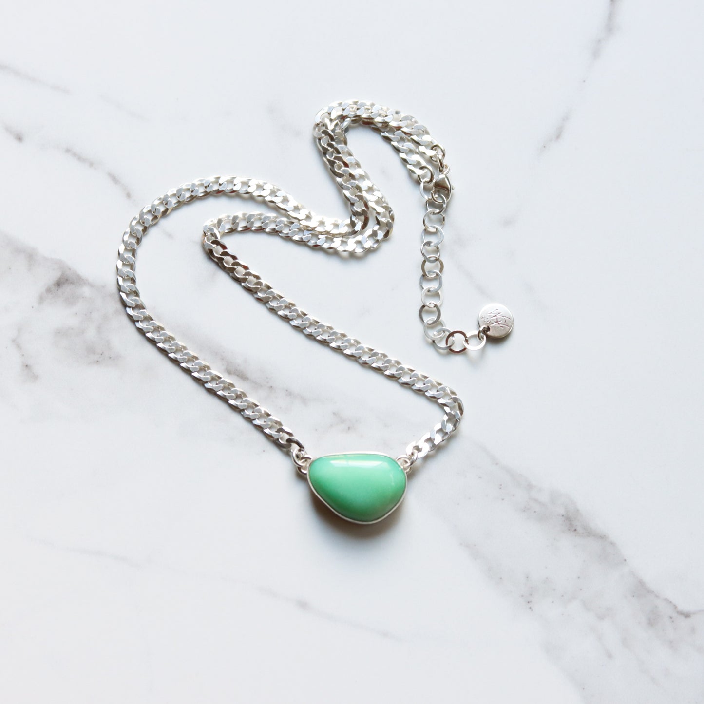 Variscite Choker 1 - OOAK-pendant necklace-Blue Hour Designs