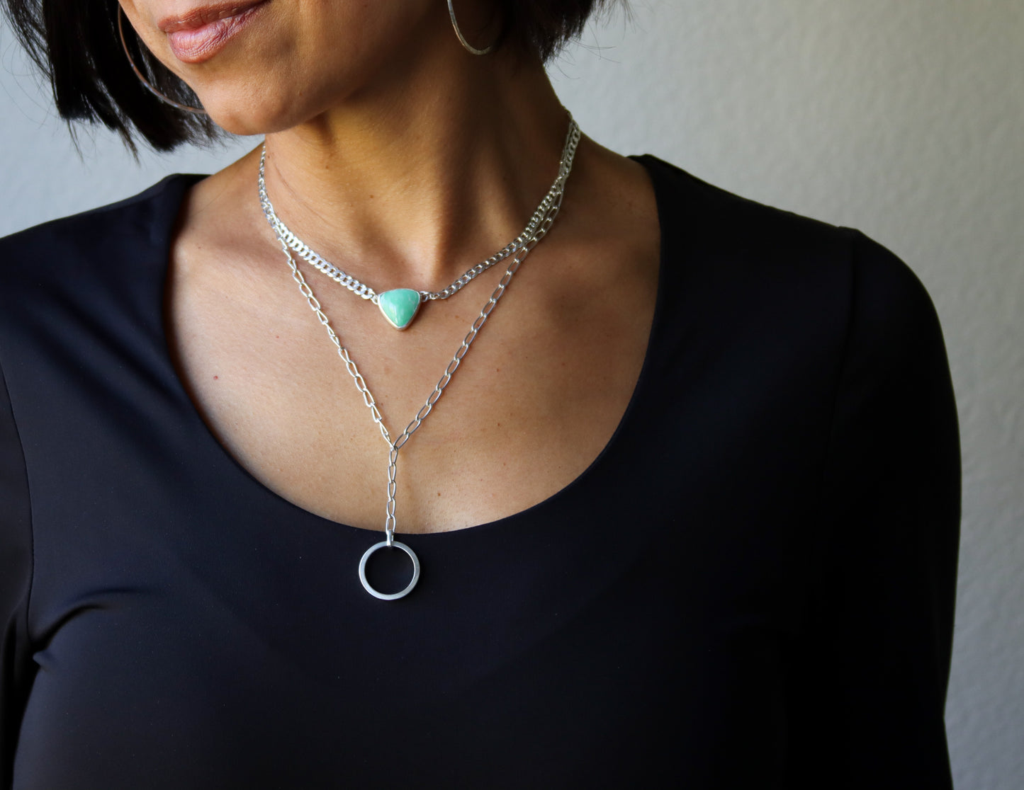 Variscite Choker 2 - OOAK-pendant necklace-Blue Hour Designs