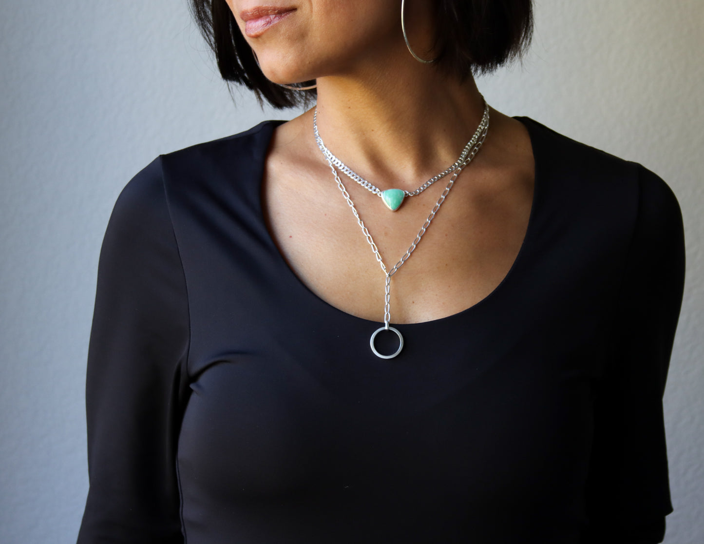 Variscite Choker 2 - OOAK-pendant necklace-Blue Hour Designs