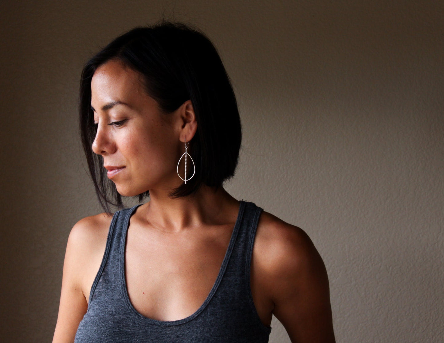 Acoustic Drop Earrings-dangle earrings-Blue Hour Designs