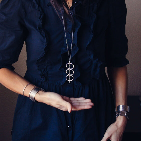 Acoustic Necklace-pendant necklace-Blue Hour Designs