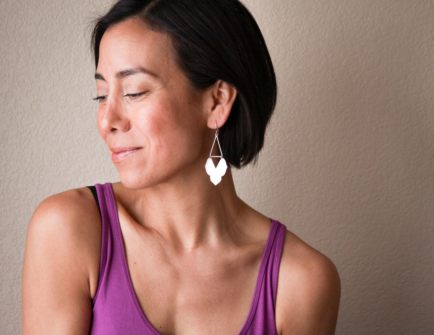 Alhambra Earrings - Silver-dangle earrings-Blue Hour Designs