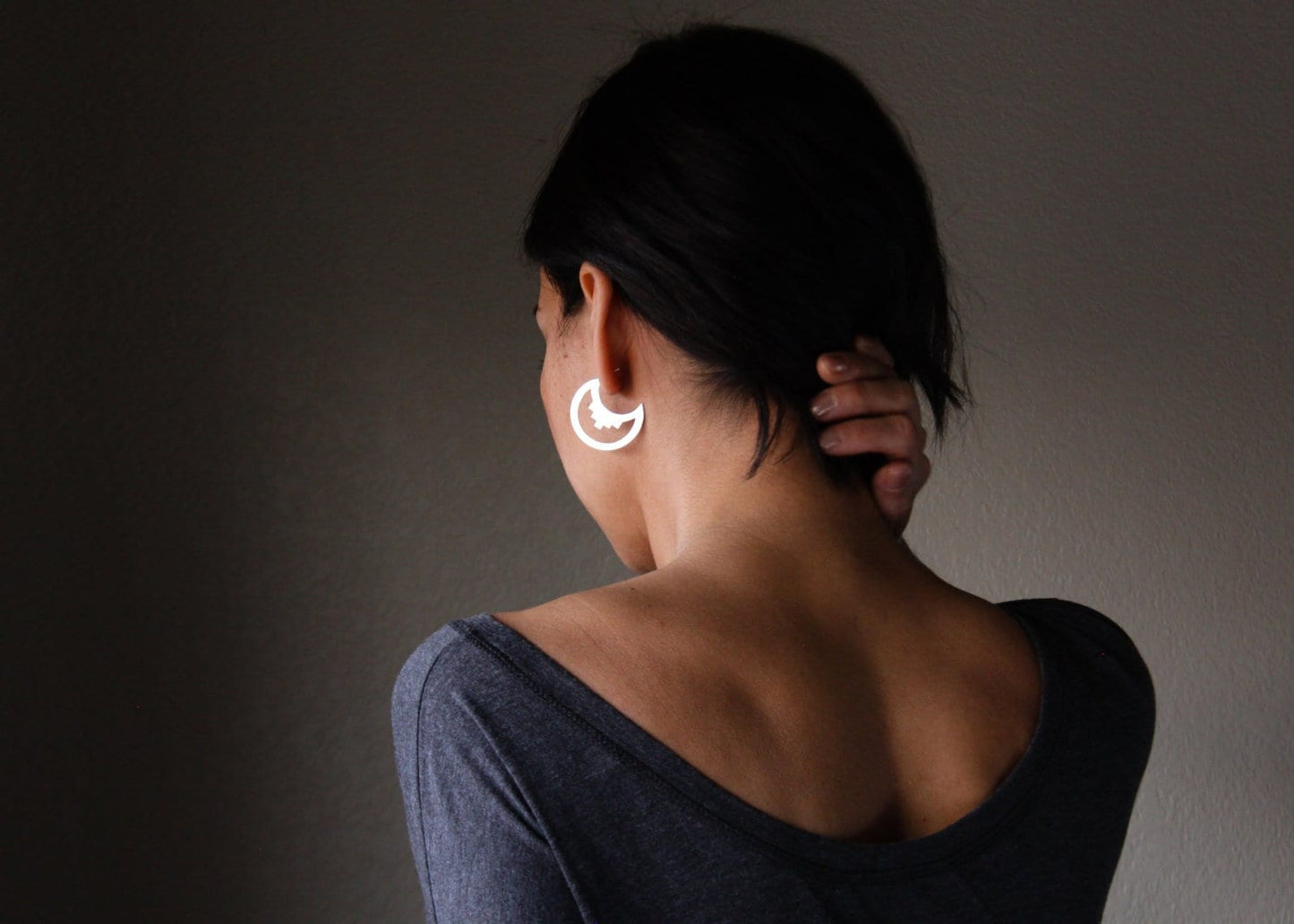 Azteca Hoops-hoop earrings-Blue Hour Designs