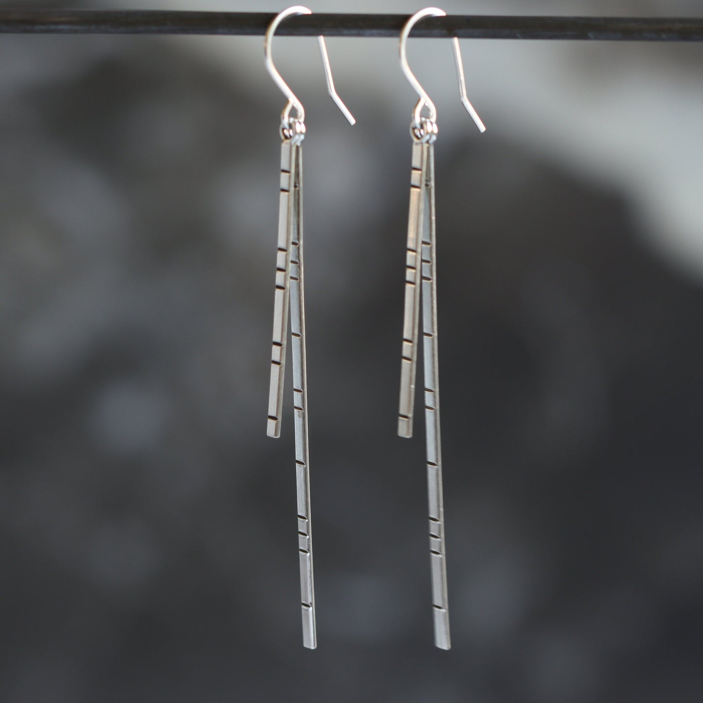 Chisel Earrings-dangle earrings-Blue Hour Designs