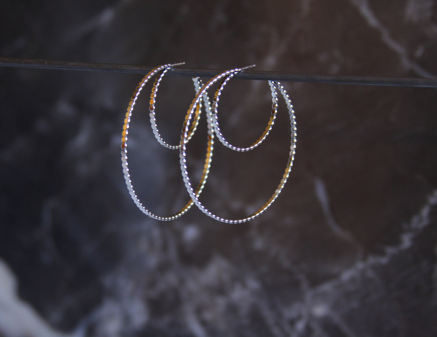 Cielo Hoops-hoop earrings-Blue Hour Designs