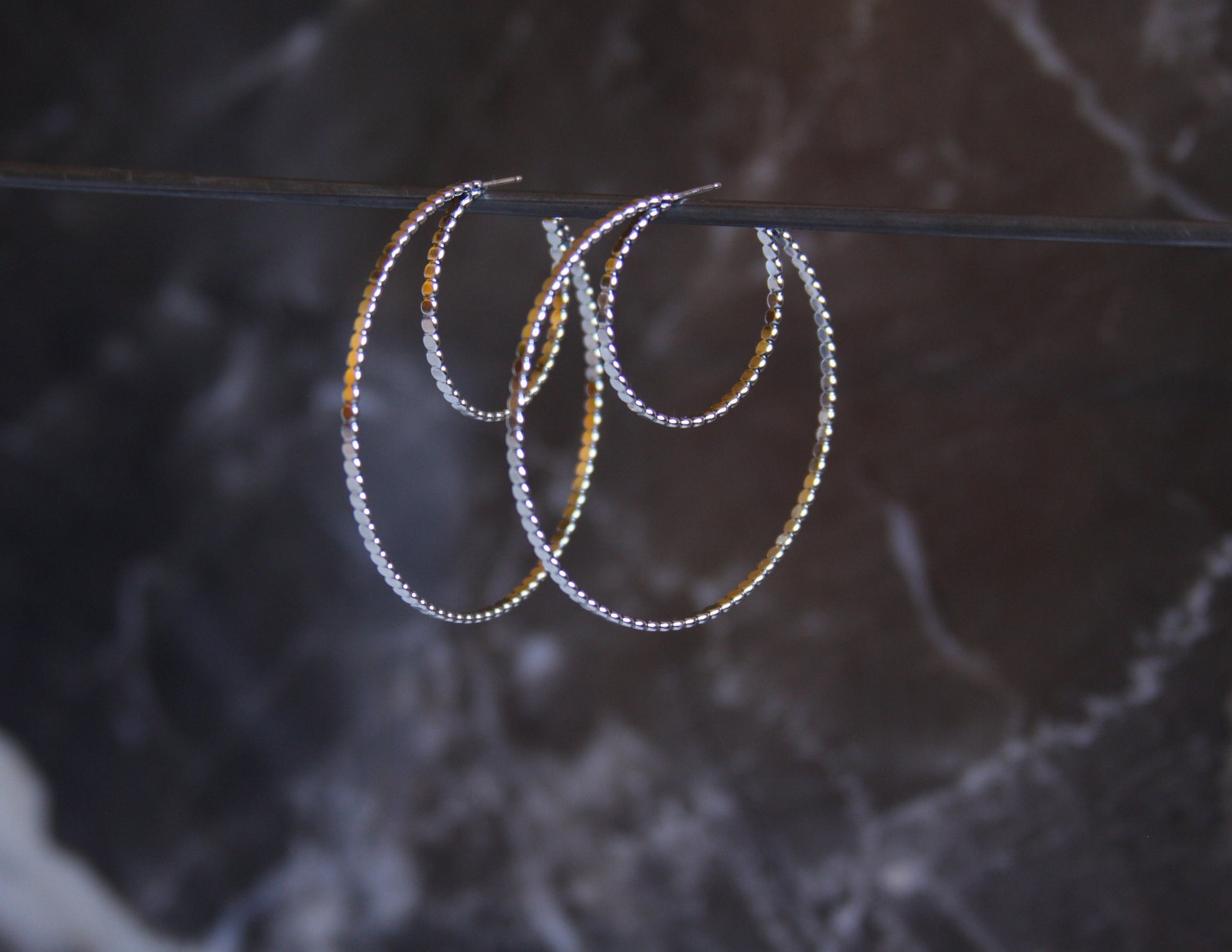 Cielo Hoops-hoop earrings-Blue Hour Designs