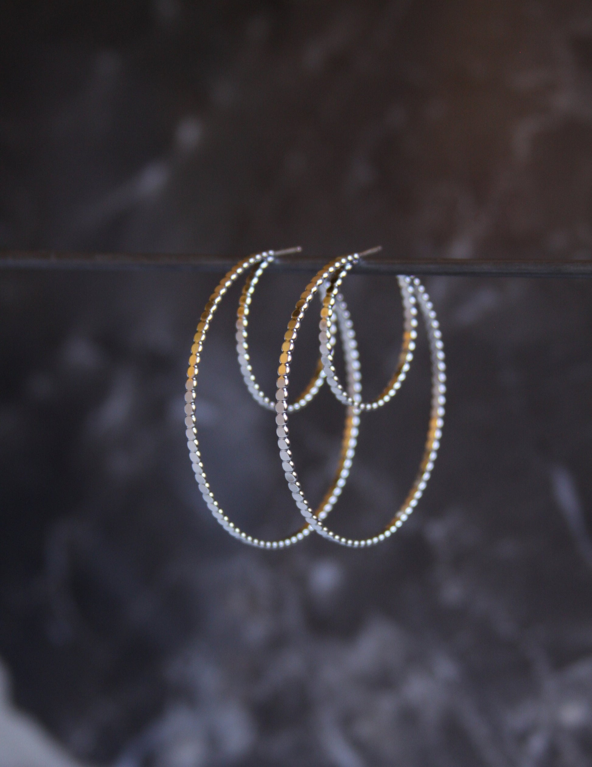 Cielo Hoops-hoop earrings-Blue Hour Designs