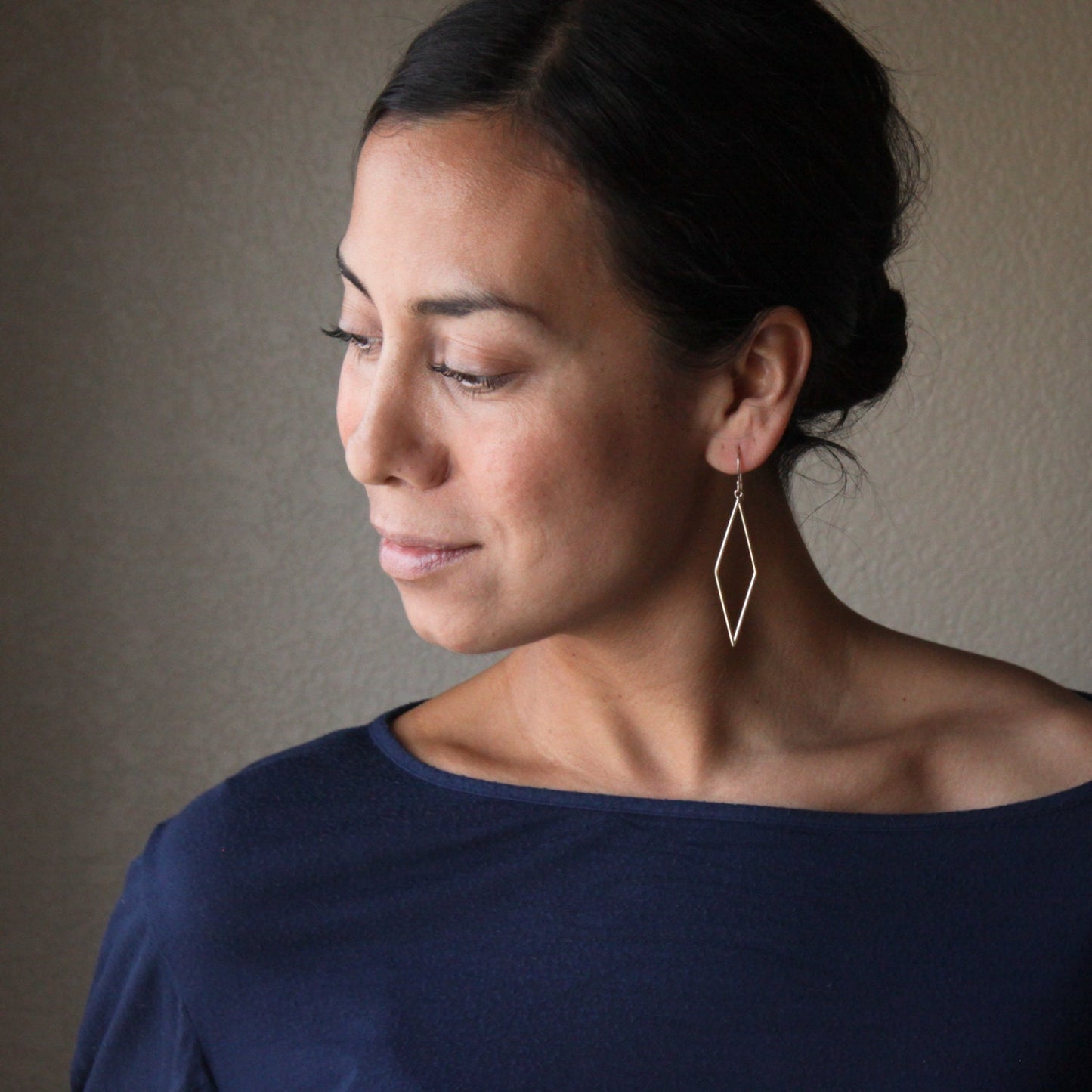 Geometric Earrings - 14KY Gold-dangle earrings-Blue Hour Designs