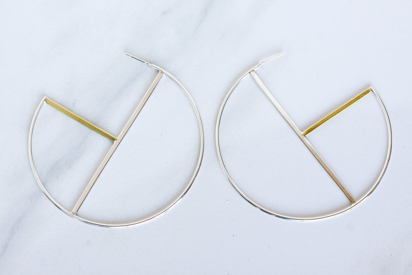 Geometric Hoop Earrings-hoop earrings-Blue Hour Designs