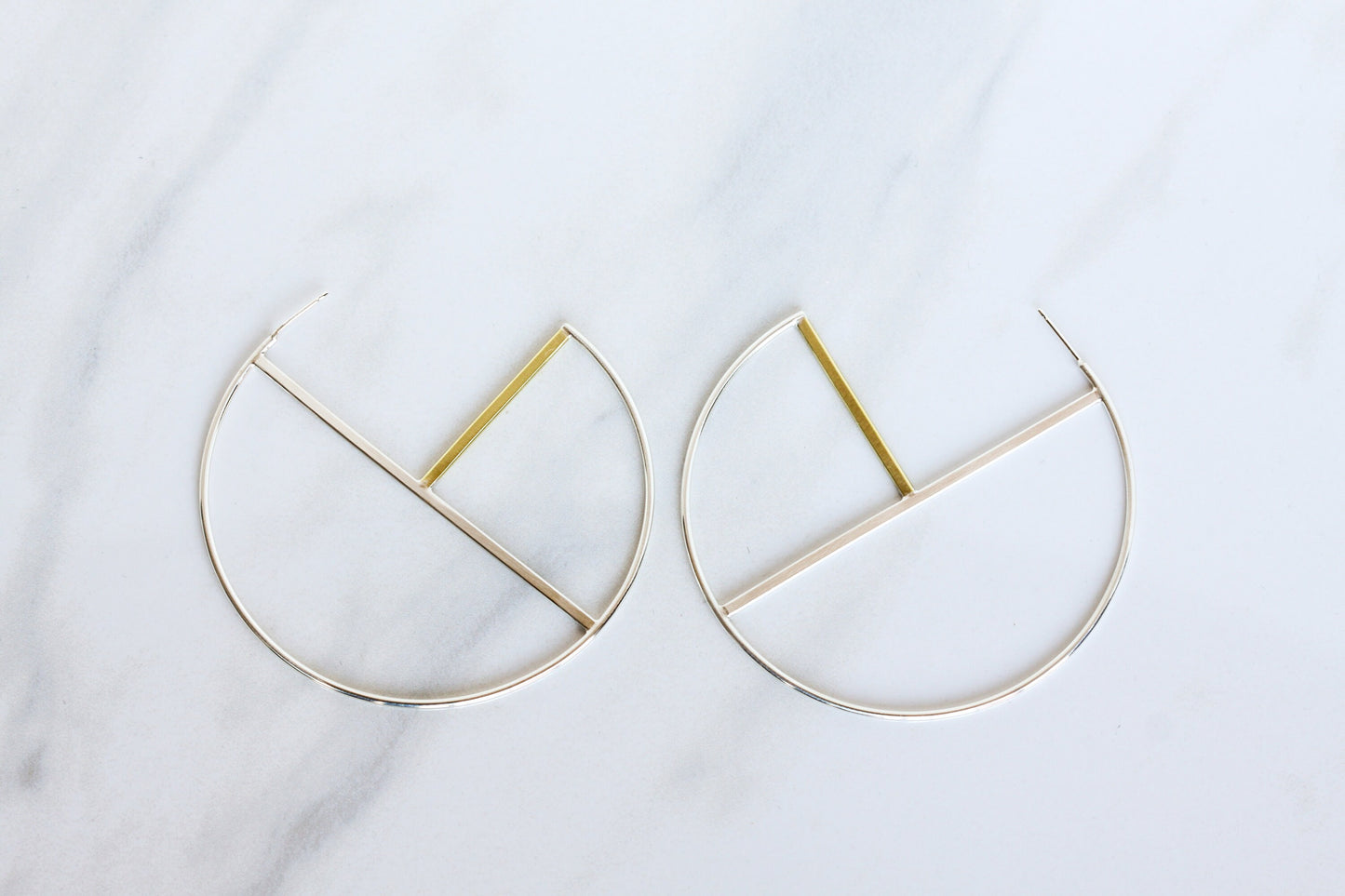 Geometric Hoop Earrings-hoop earrings-Blue Hour Designs